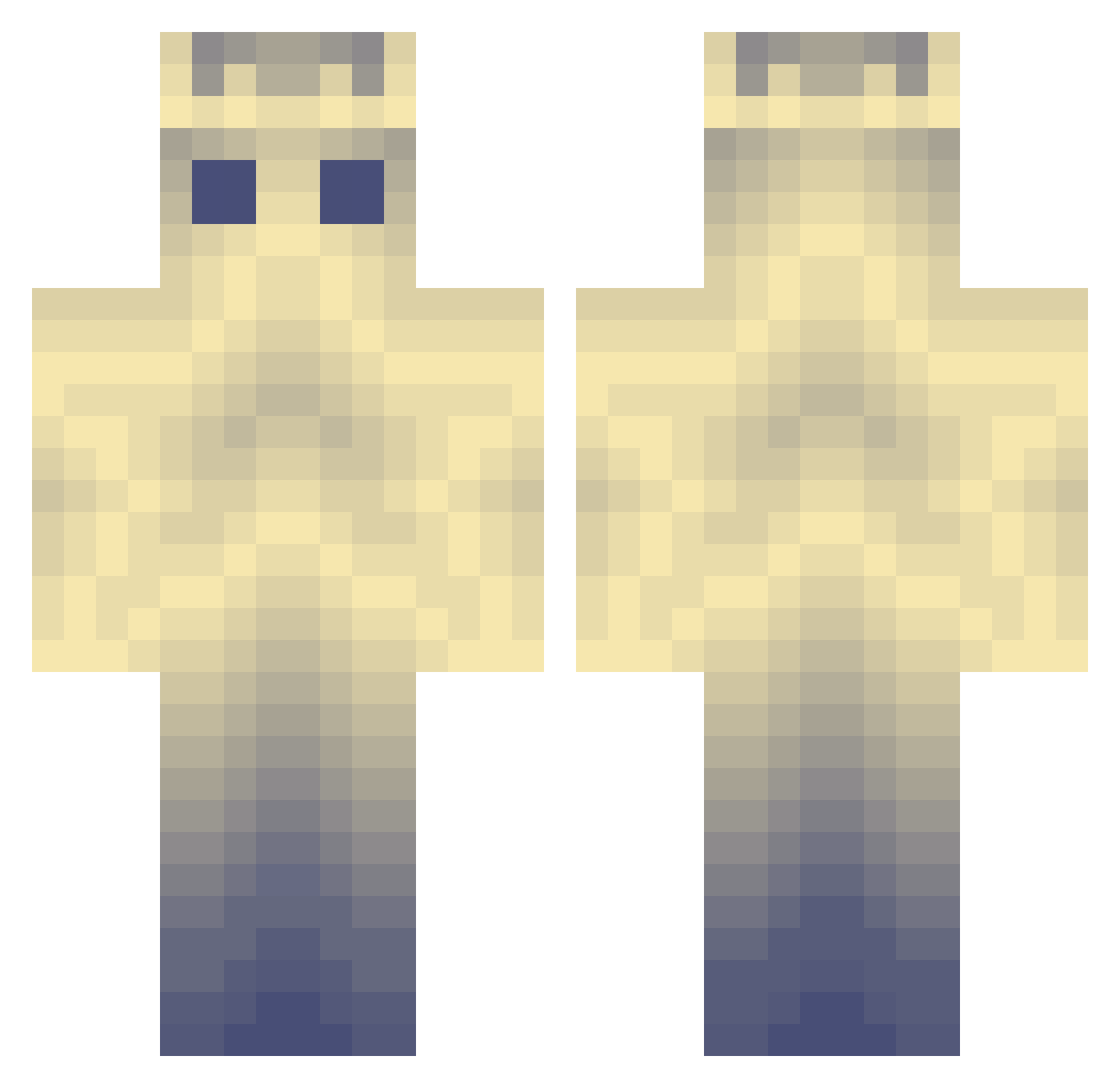 DoragonUshi Minecraft skin, front and back view