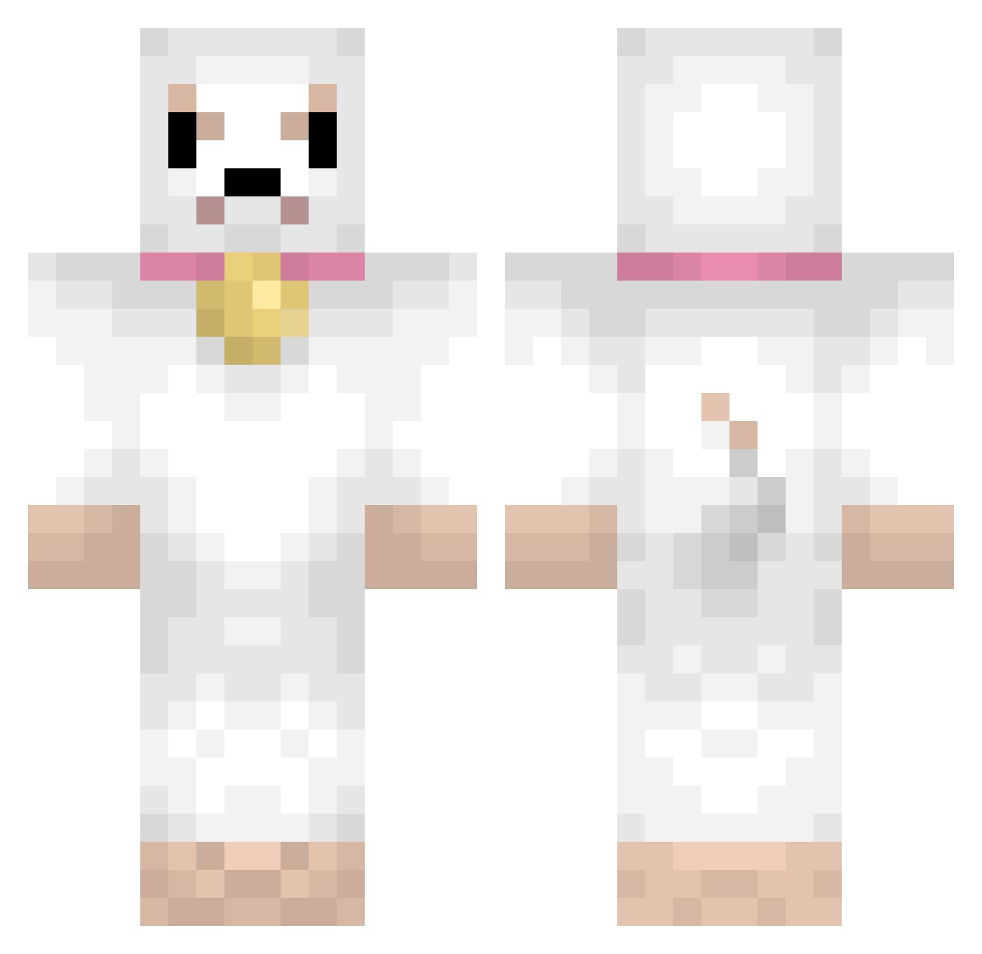 0u0L Minecraft skin, front and back view