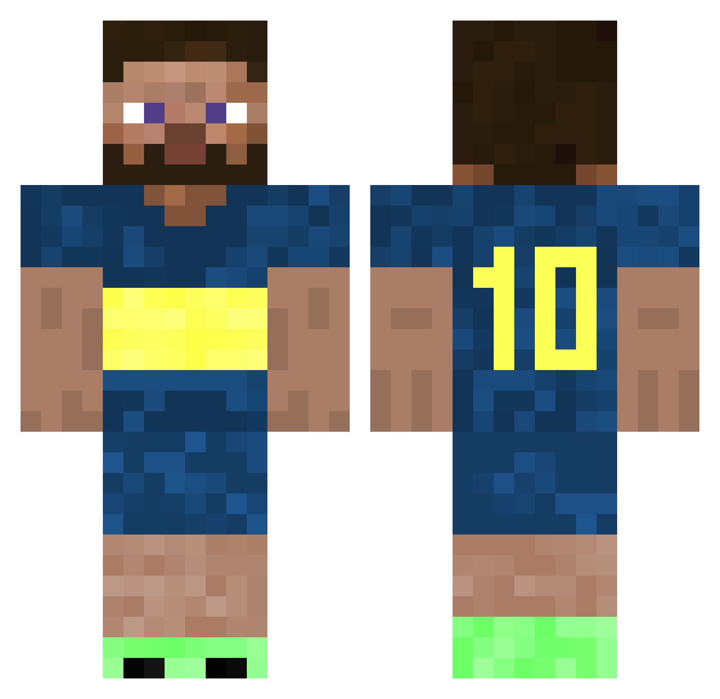 canteroski Minecraft skin, front and back view