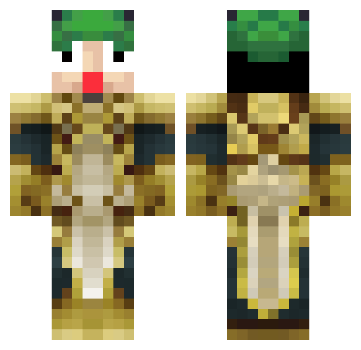 SPONGEBOB228666 Minecraft skin, front and back view