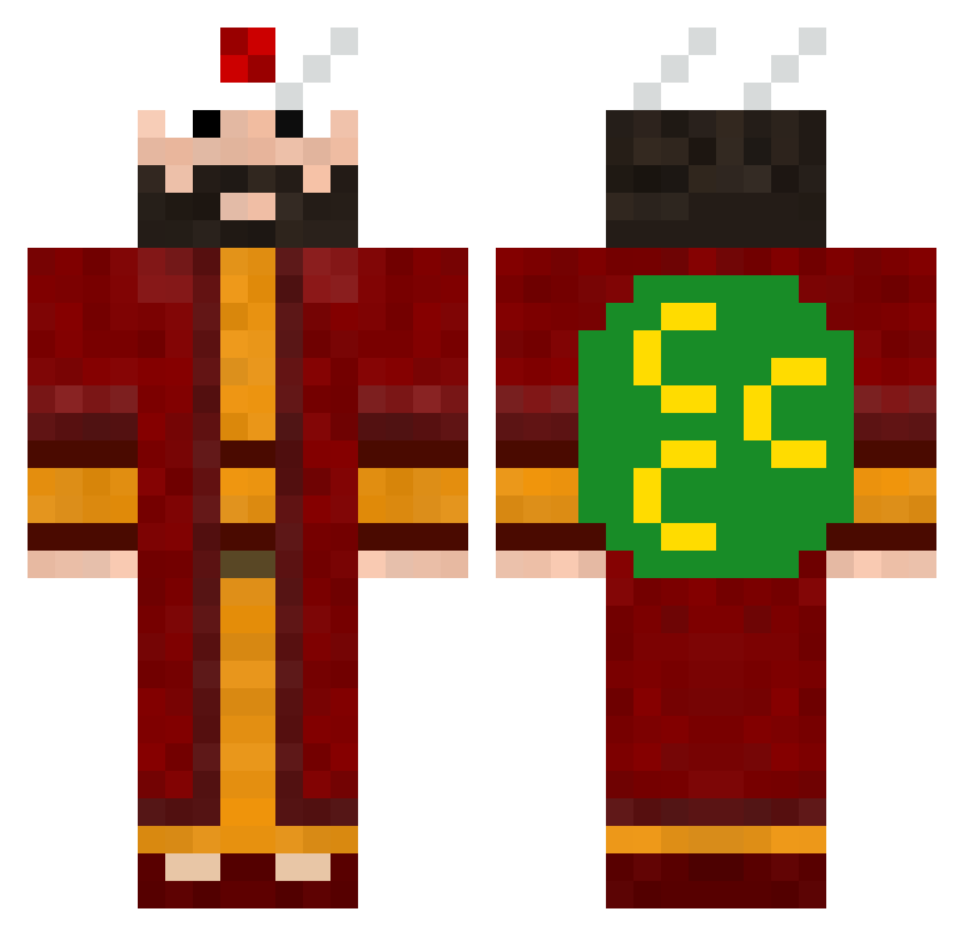 Tosun86 Minecraft skin, front and back view