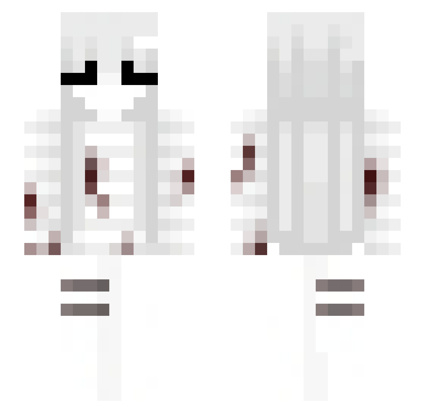 agressoes Minecraft skin, front and back view