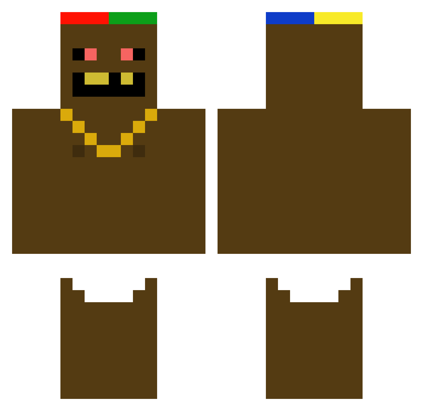 Tseito Minecraft skin, front and back view