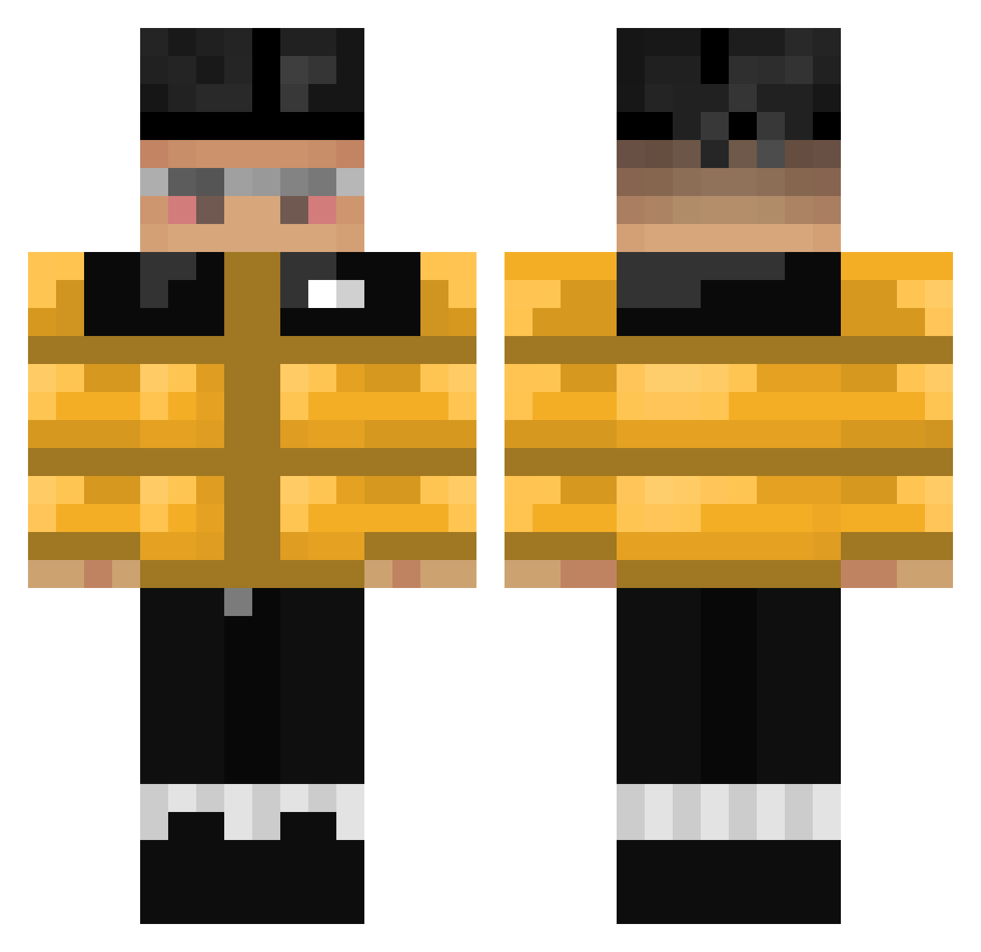 Tall_Boi Minecraft skin, front and back view
