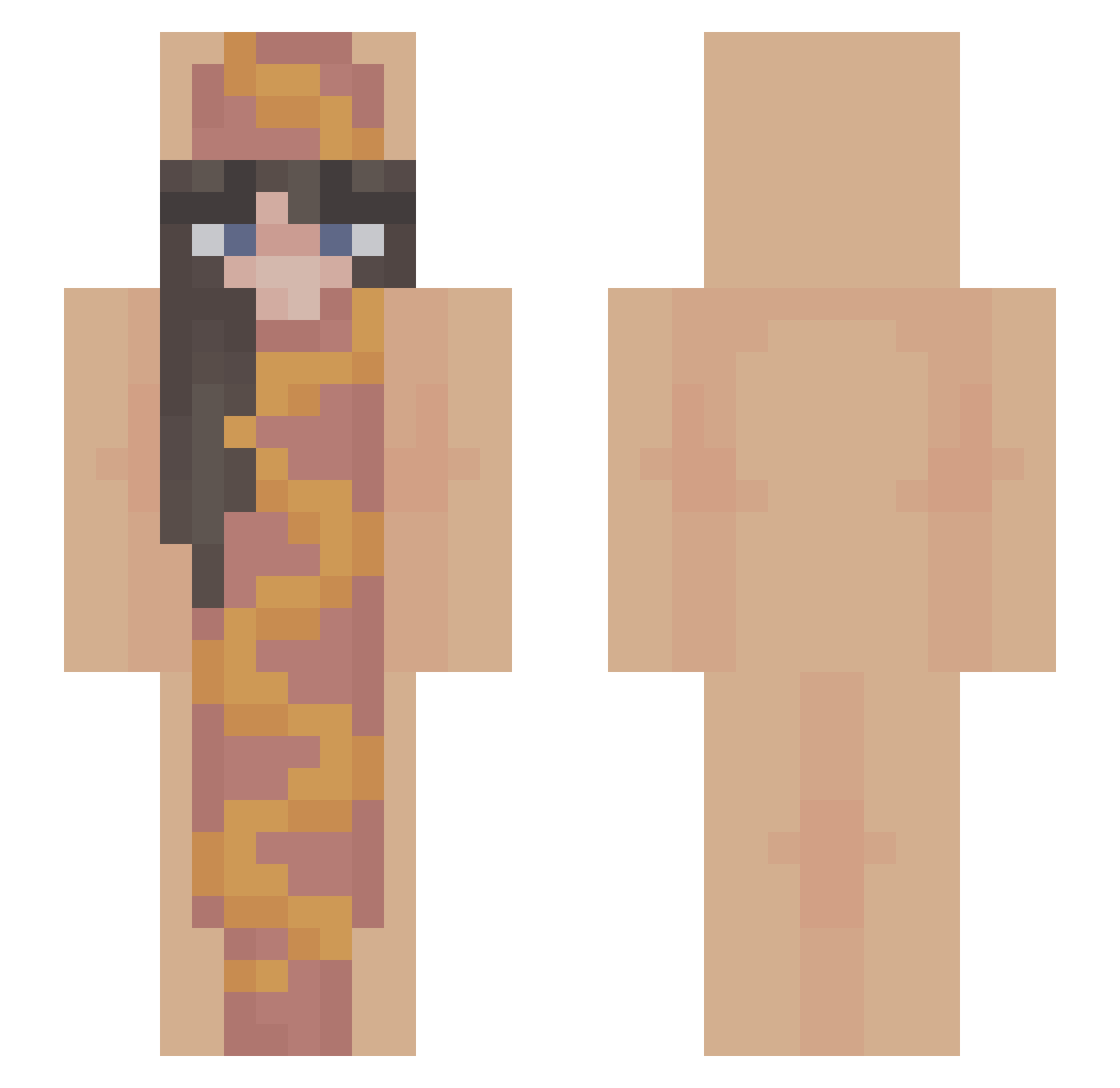 mvdzin Minecraft skin, front and back view