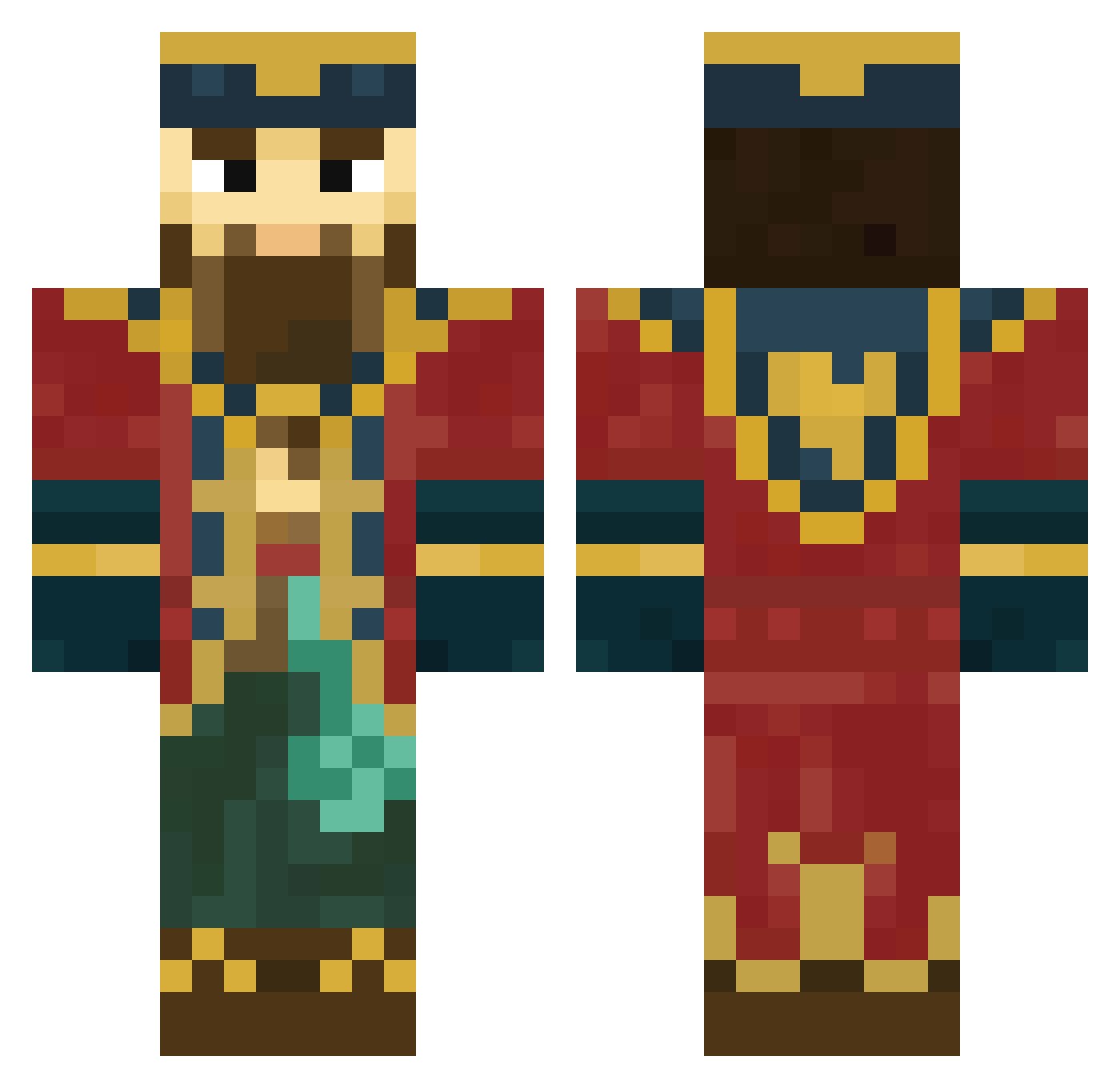 Kott_Lobbaren Minecraft skin, front and back view
