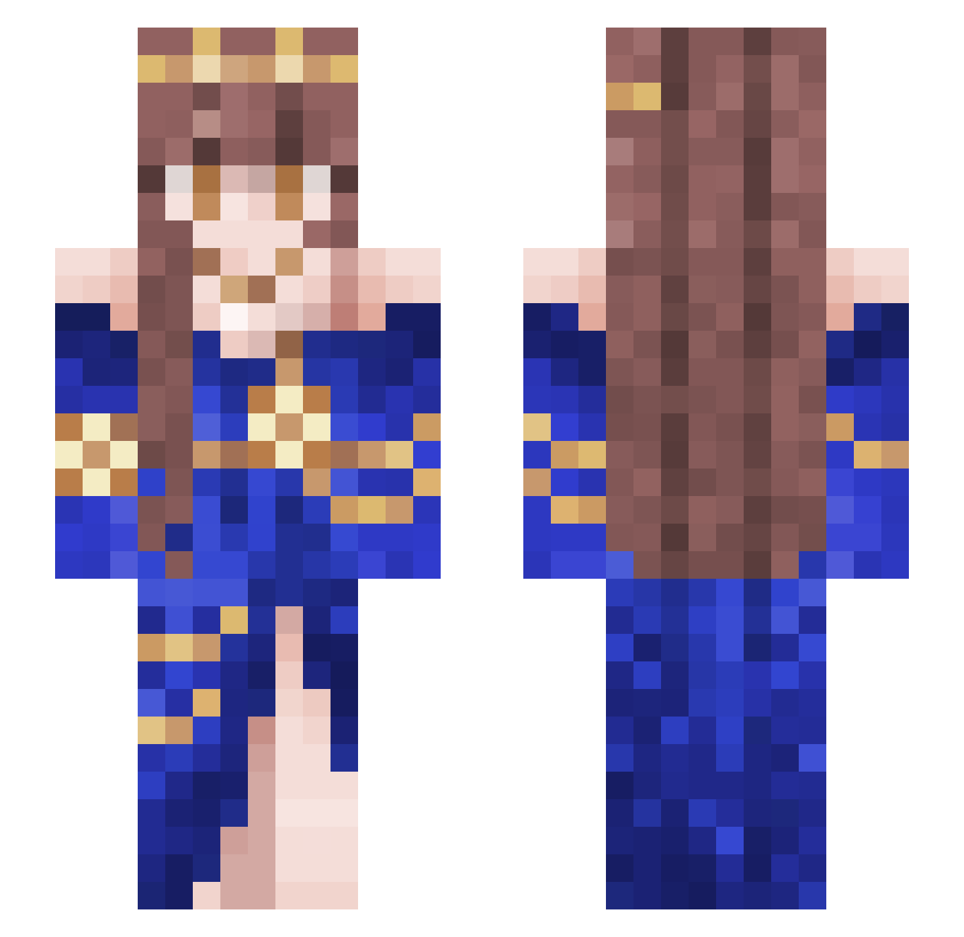 laracrofftx Minecraft skin, front and back view