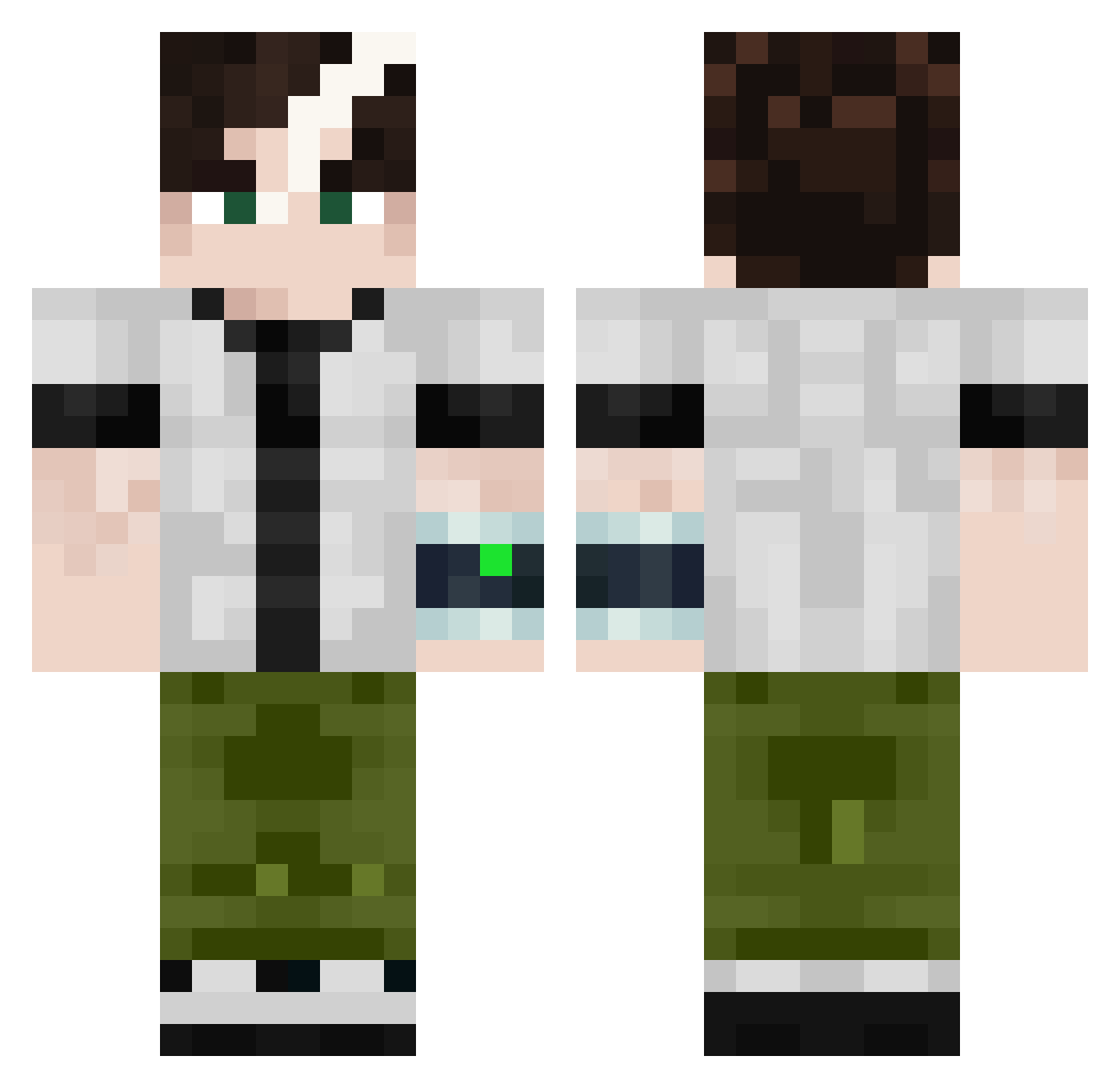 Luca_zzx Minecraft skin, front and back view