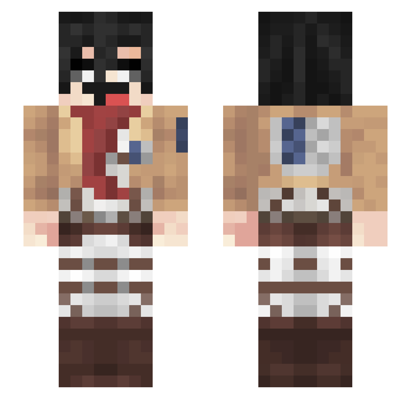 ItsWilli Minecraft skin, front and back view