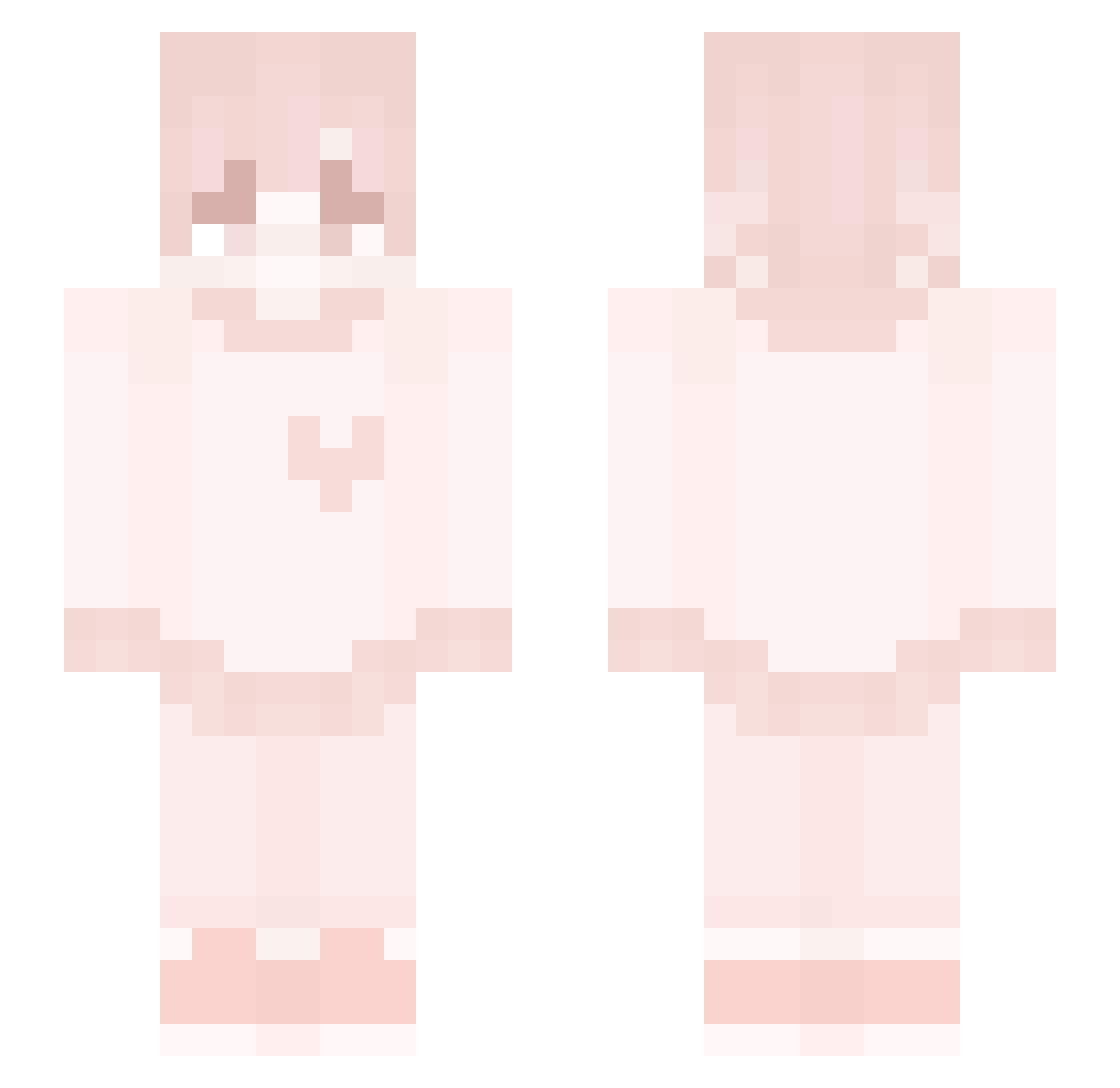 Dwsth Minecraft skin, front and back view