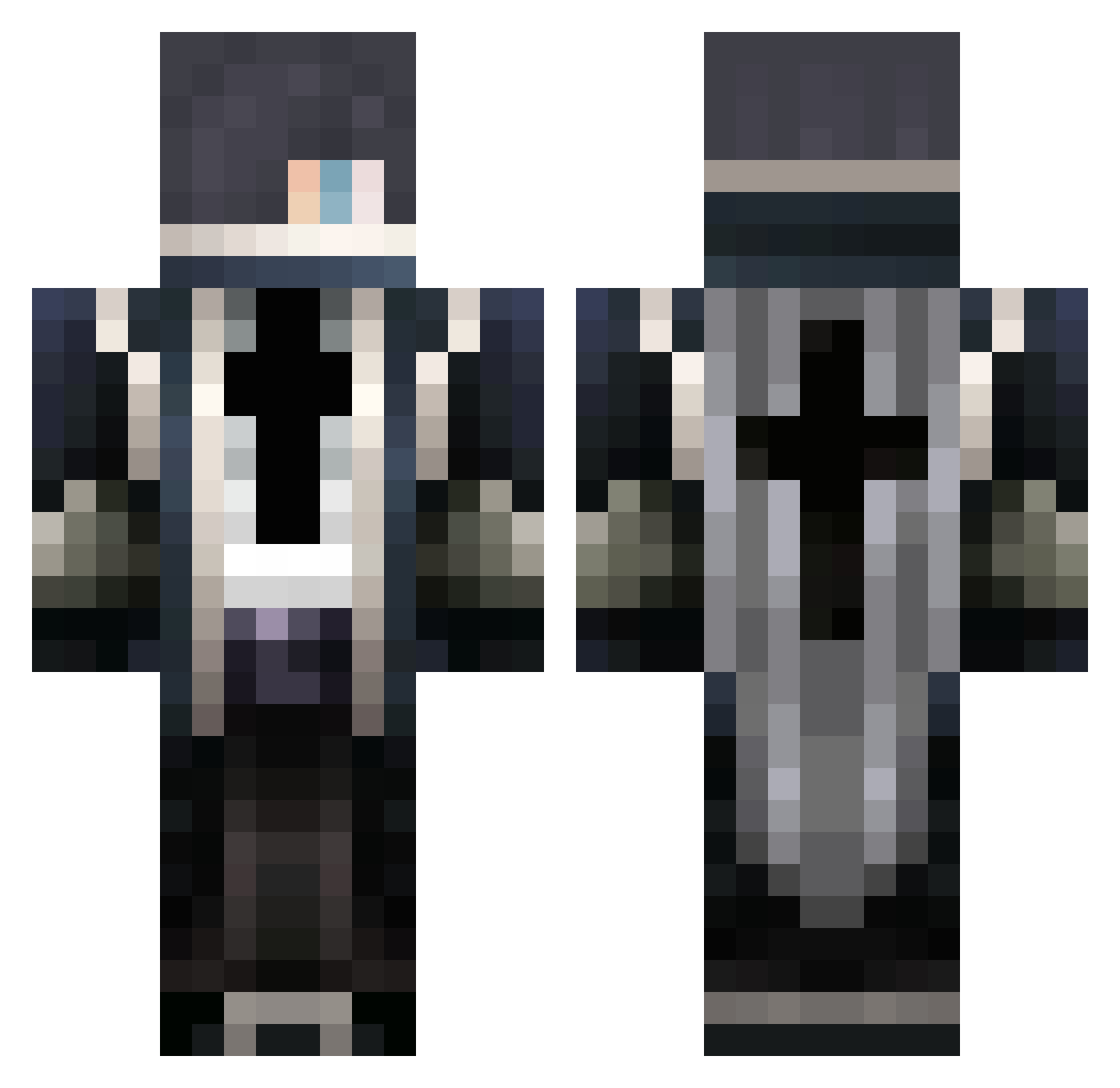 Alexplayz18 Minecraft skin, front and back view