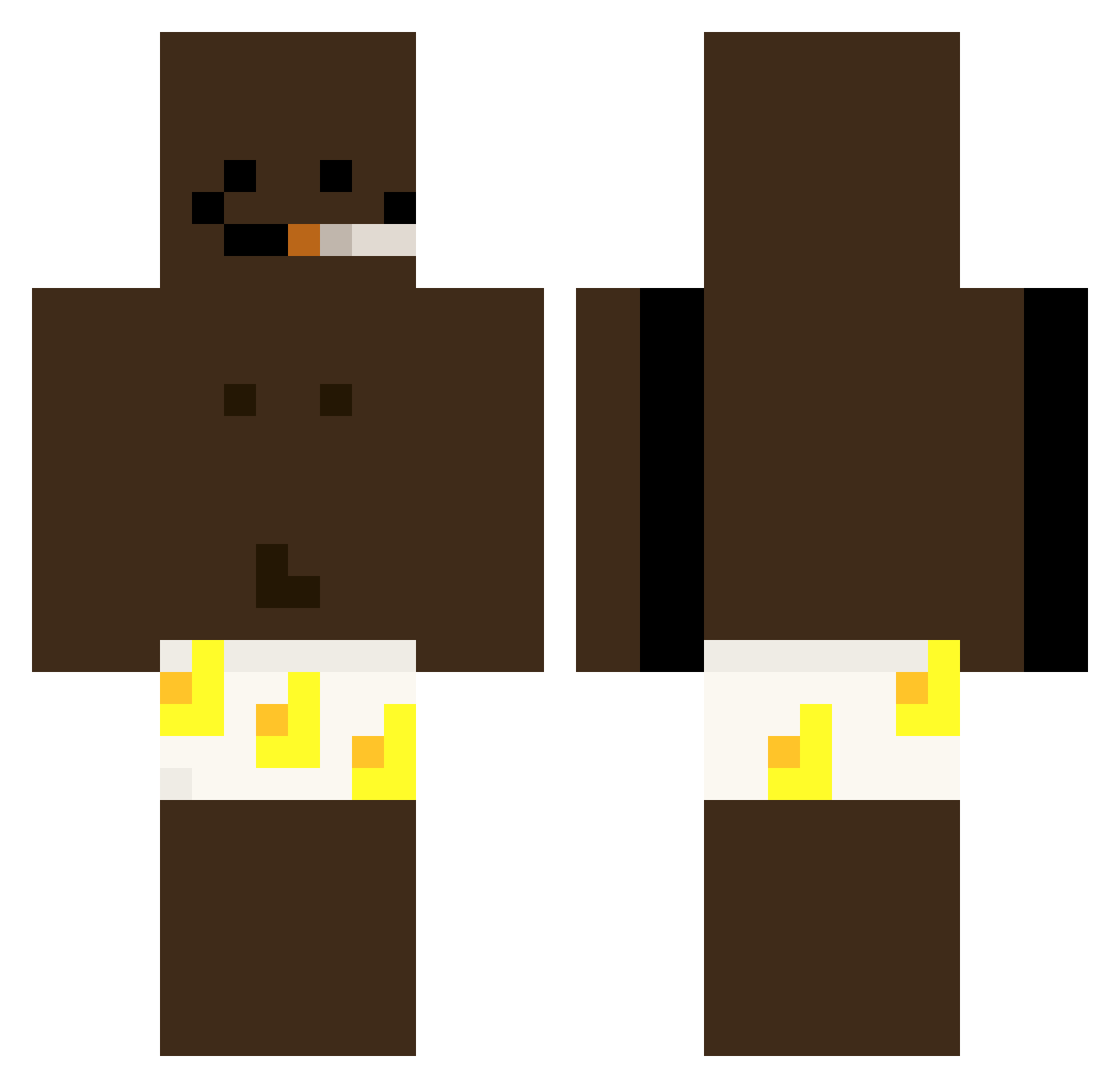 cjmandenn Minecraft skin, front and back view