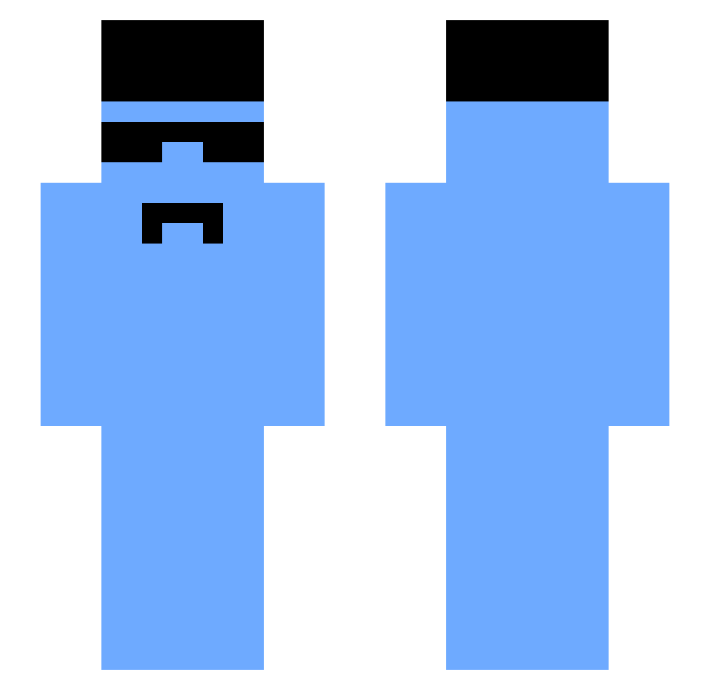 C9Prince Minecraft skin, front and back view