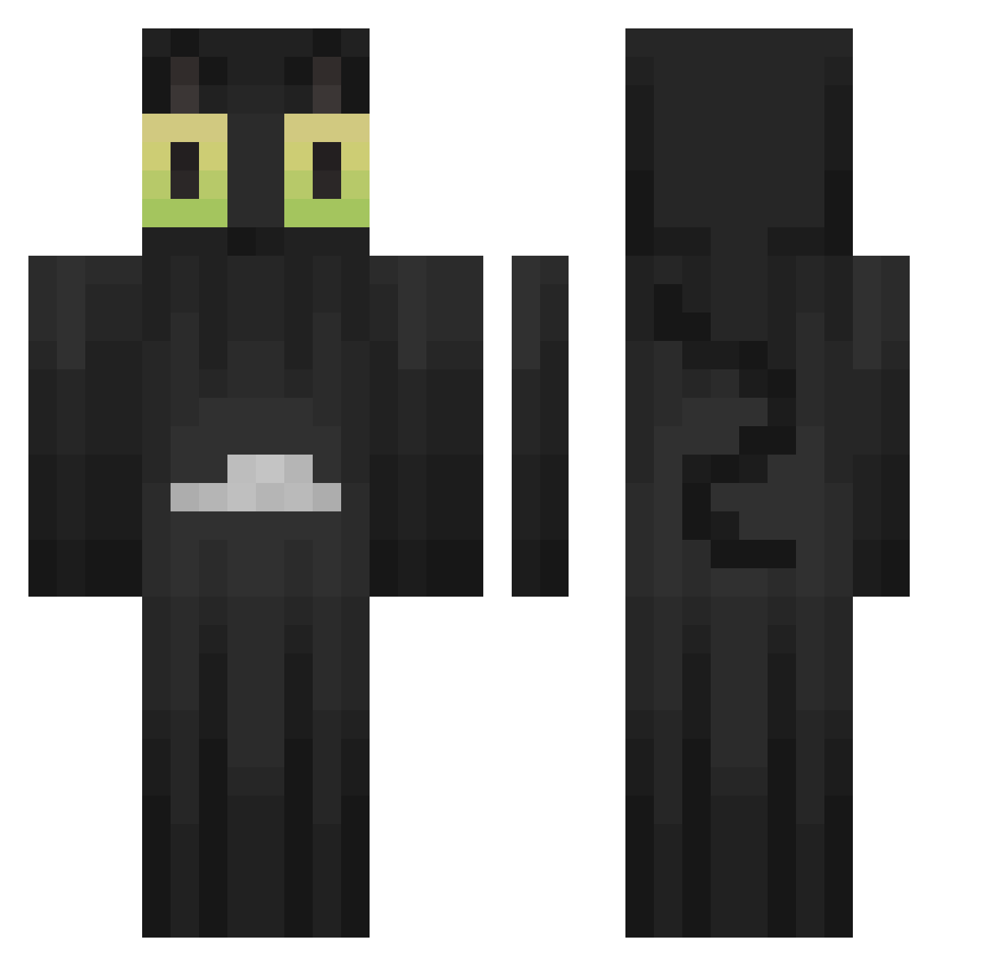 soaress9 Minecraft skin, front and back view