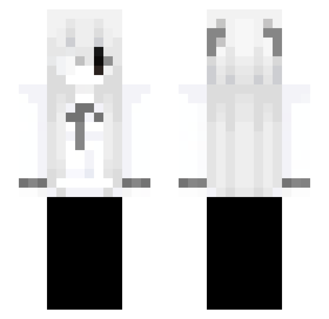 yaksha Minecraft skin, front and back view