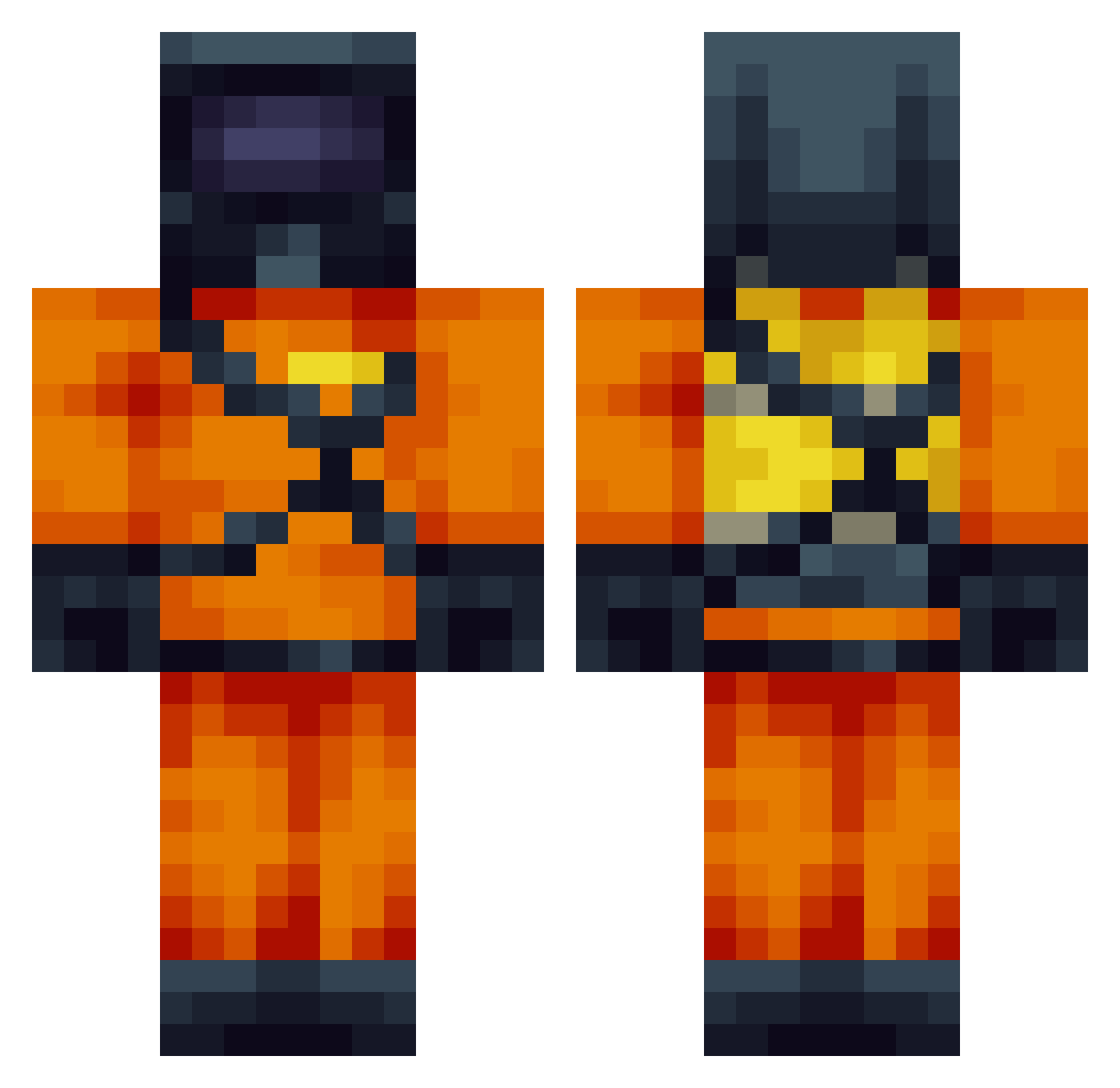 Bandro Minecraft skin, front and back view