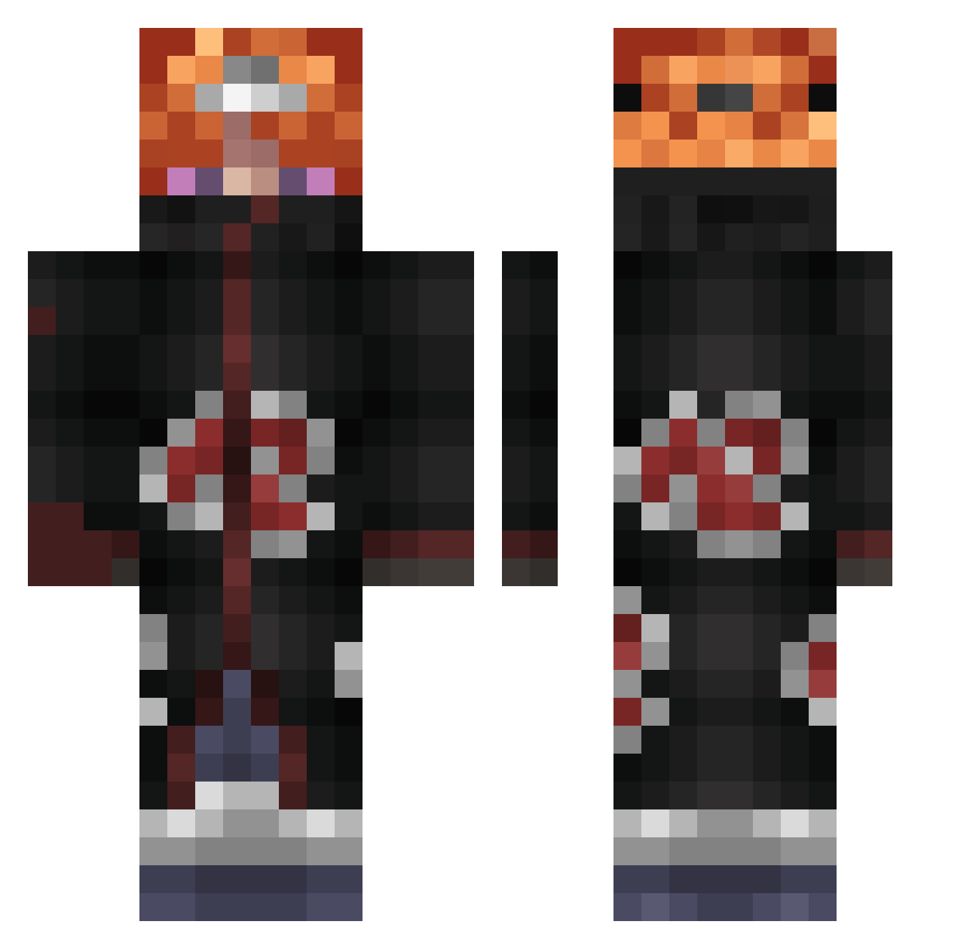 Beast_Heart19 Minecraft skin, front and back view