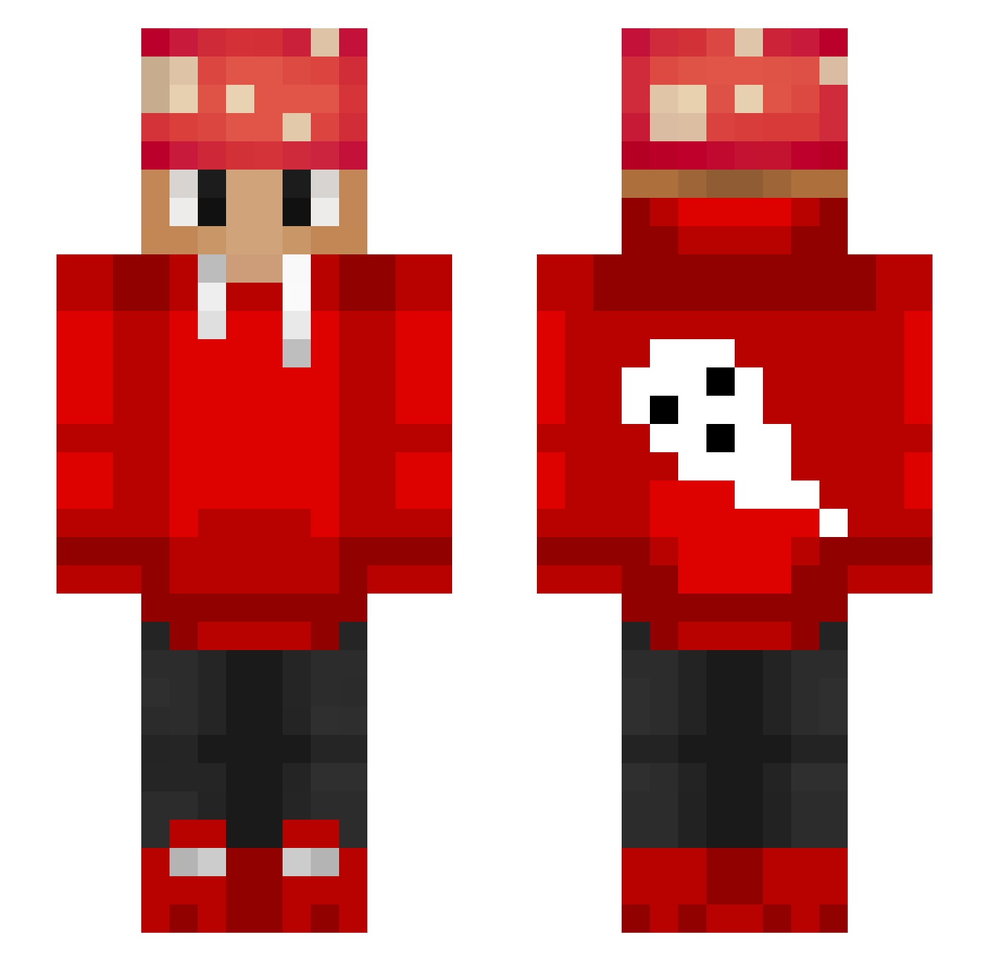 Fre3zy Minecraft skin, front and back view