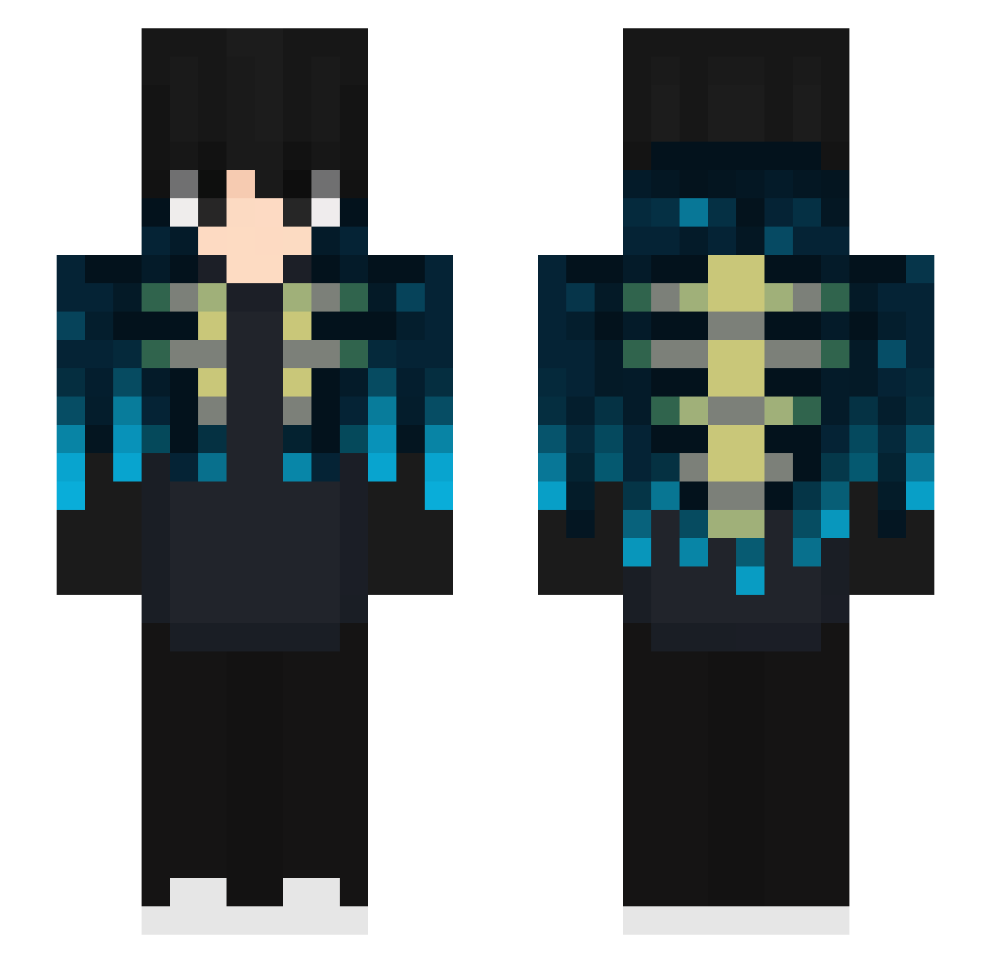 Kiwisito07 Minecraft skin, front and back view