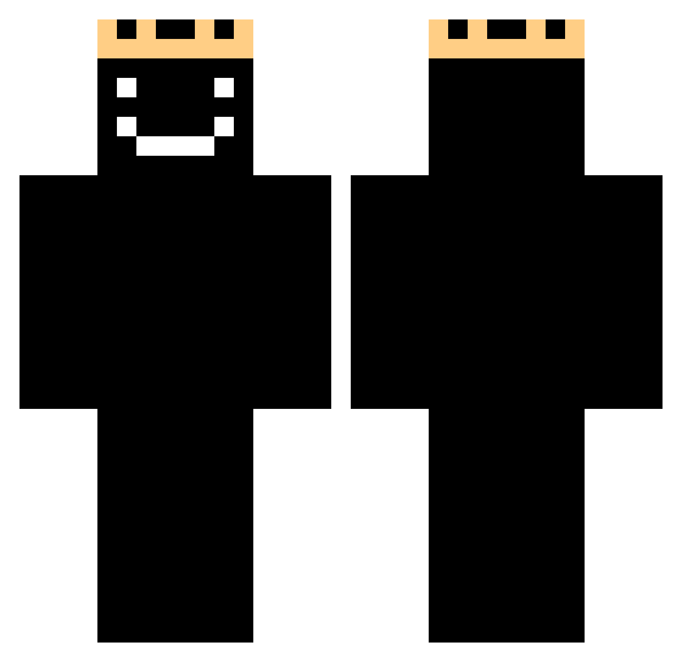 1m_peter Minecraft skin, front and back view