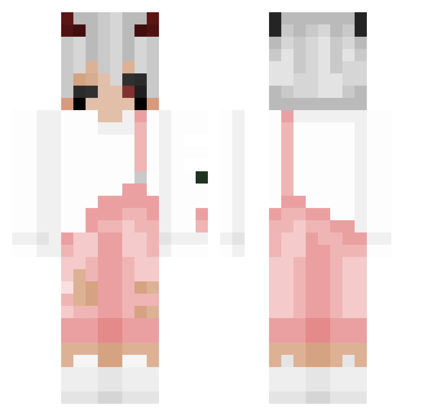 Ch1psy Minecraft skin, front and back view