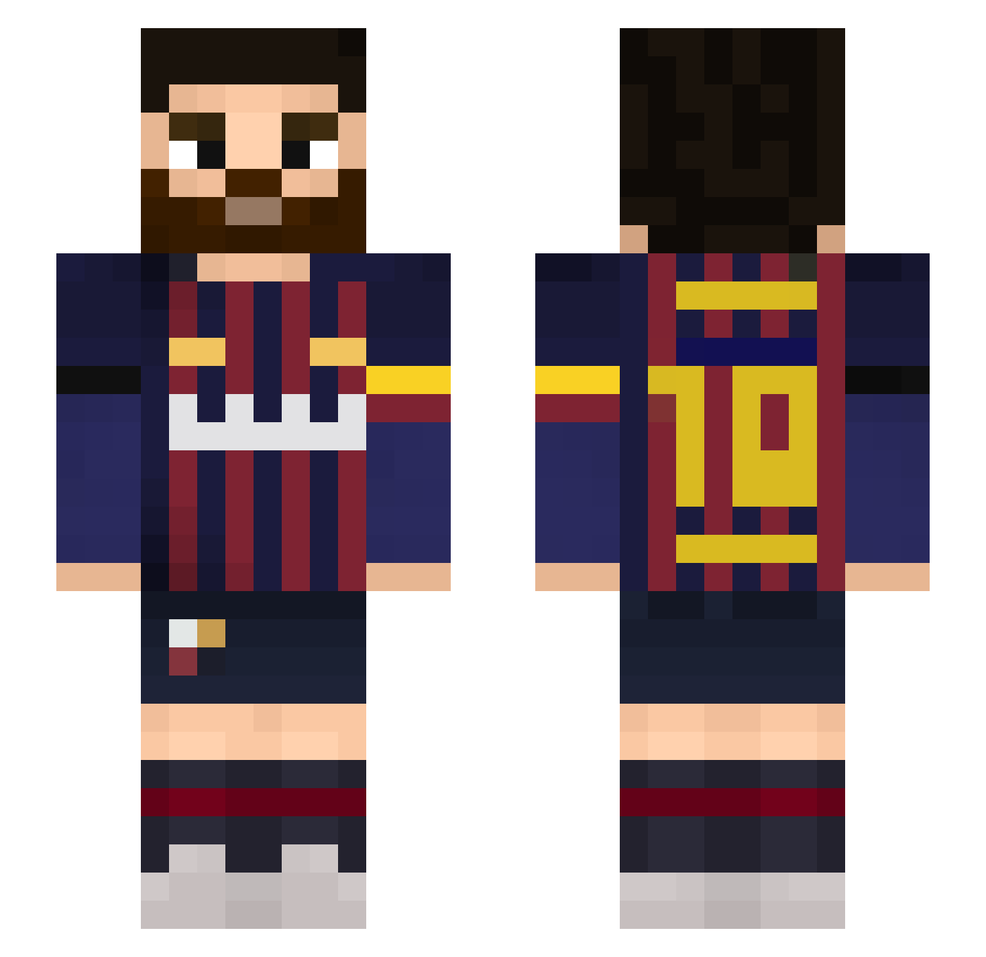 JA1R0_14 Minecraft skin, front and back view