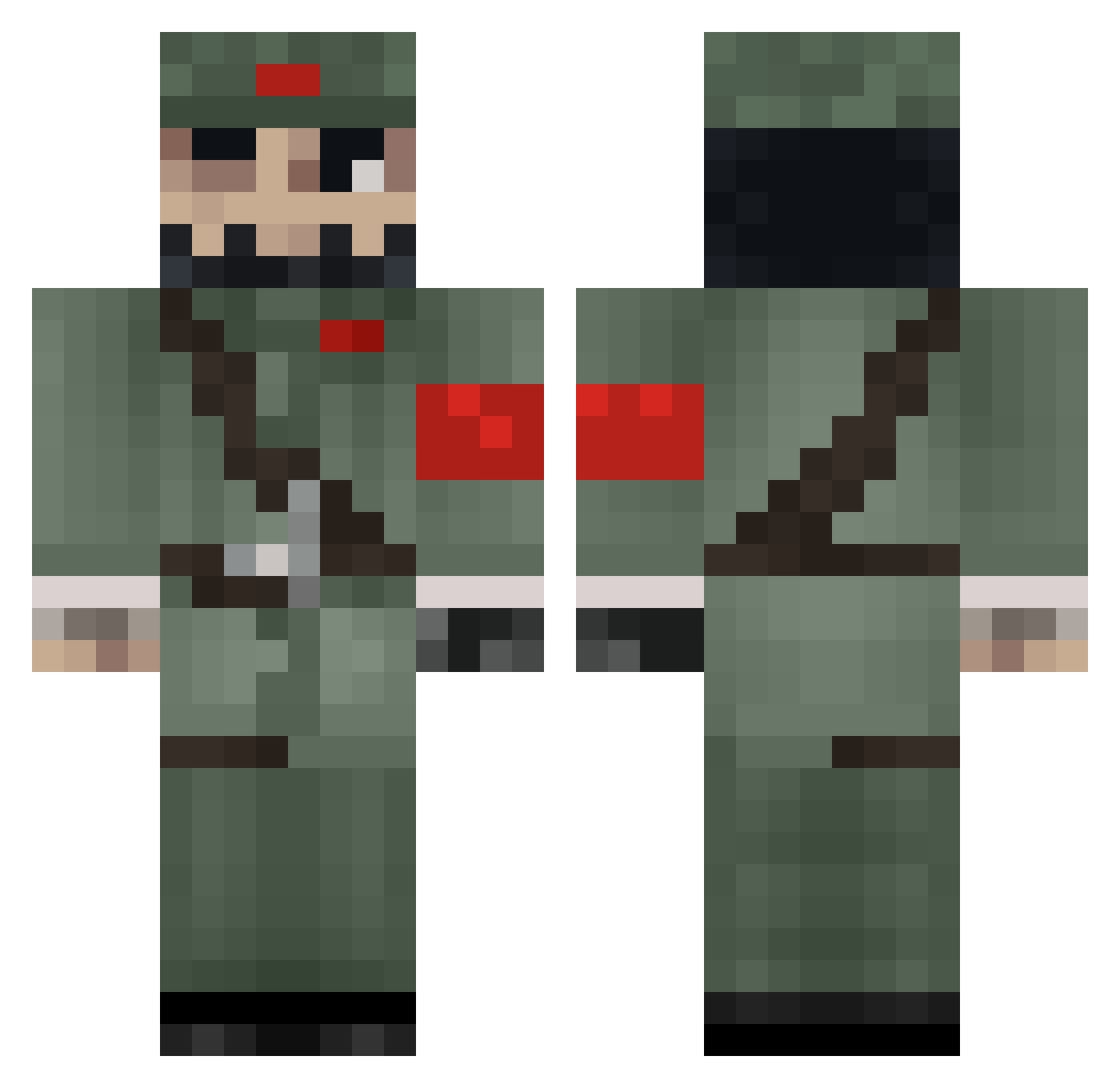 Linkio_ Minecraft skin, front and back view