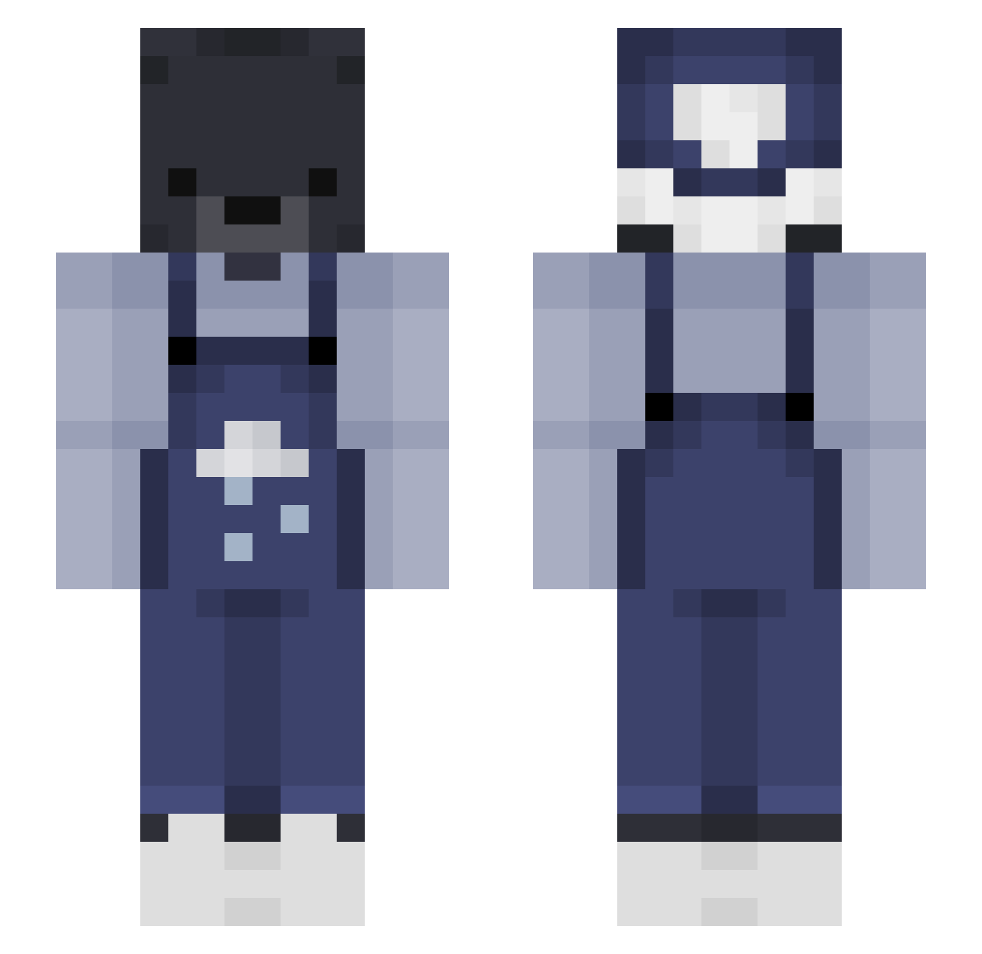 Mercina Minecraft skin, front and back view