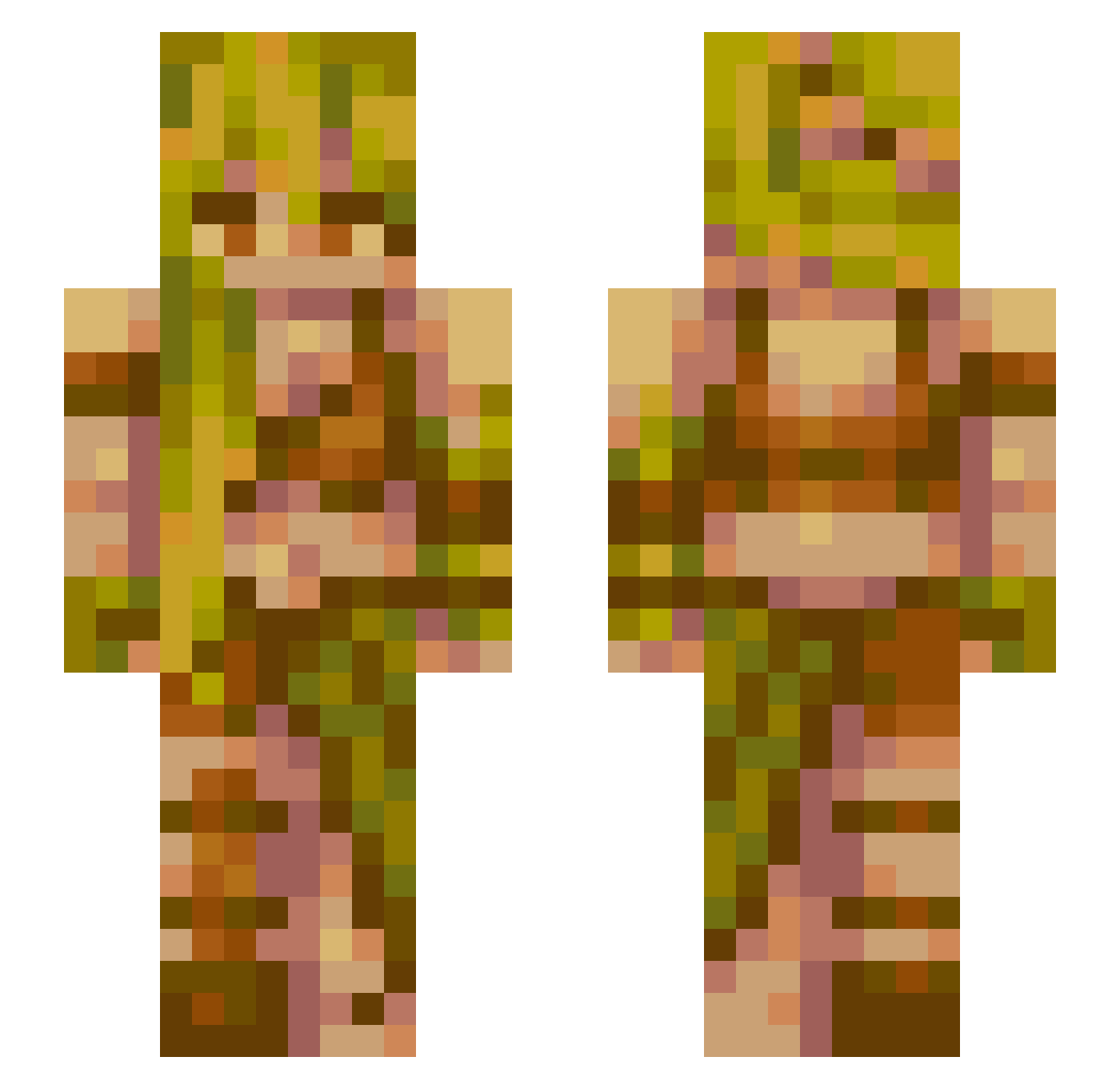eeclyipse Minecraft skin, front and back view