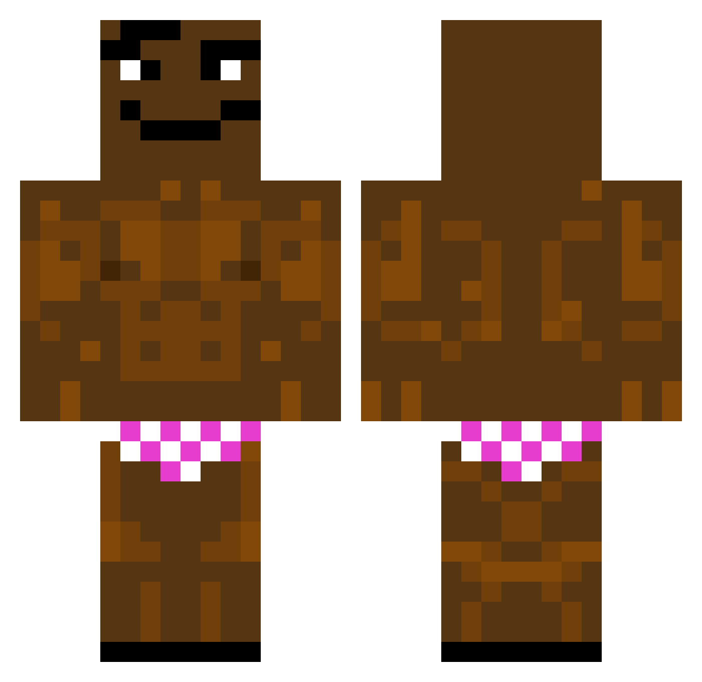 Doraisexploring Minecraft skin, front and back view