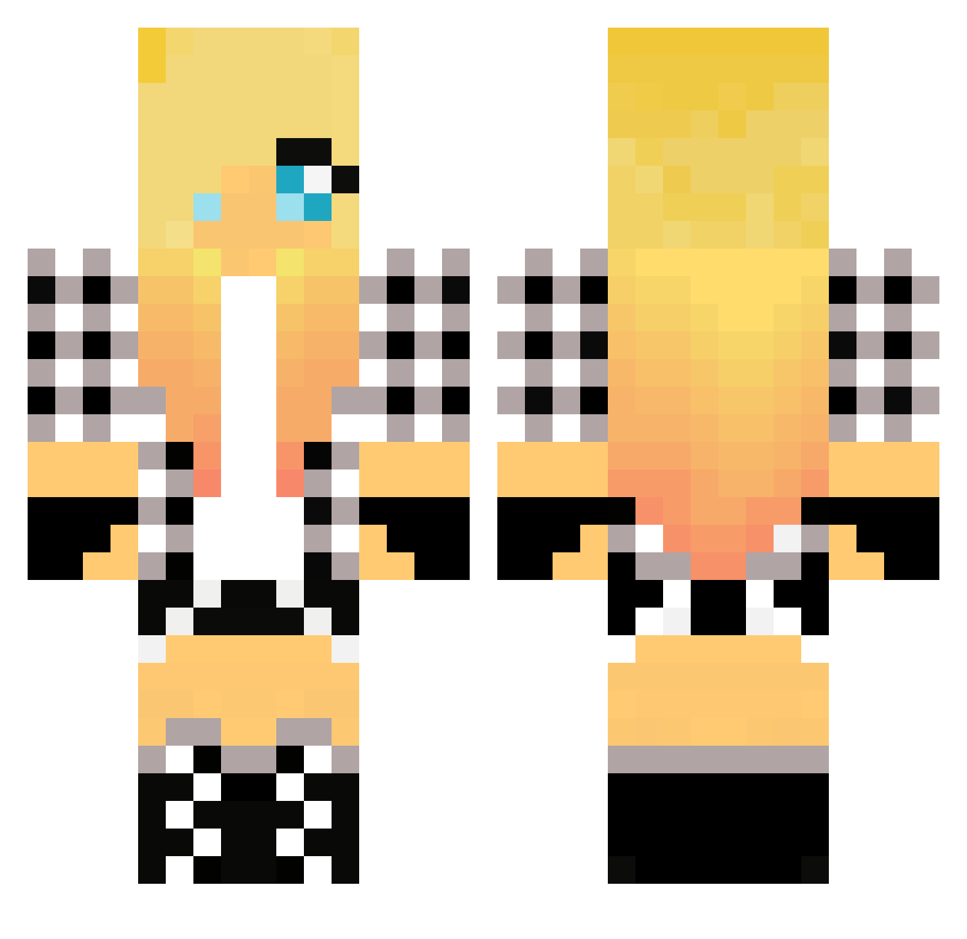 Scrag Minecraft skin, front and back view