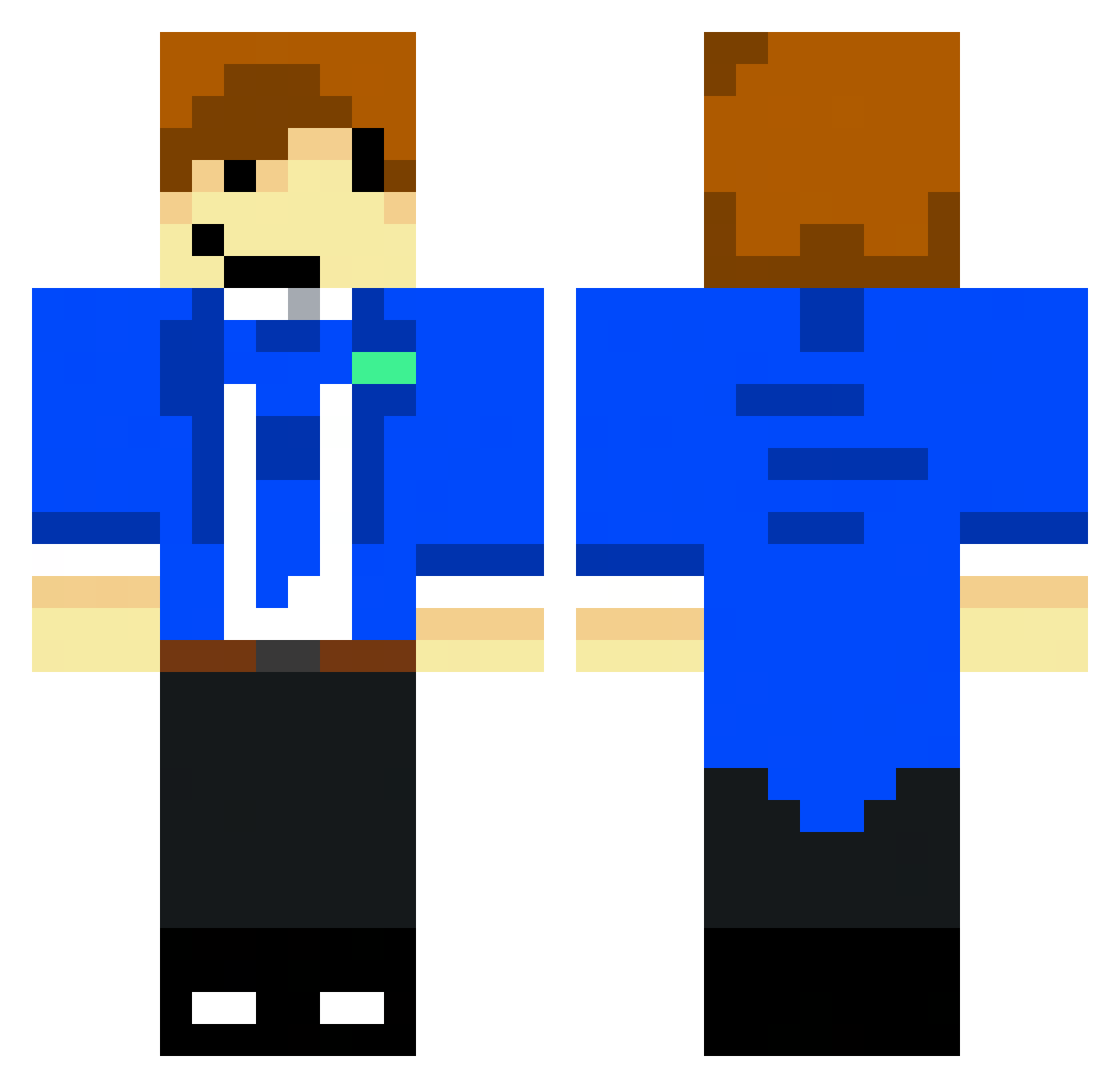 MayorTornado627 Minecraft skin, front and back view