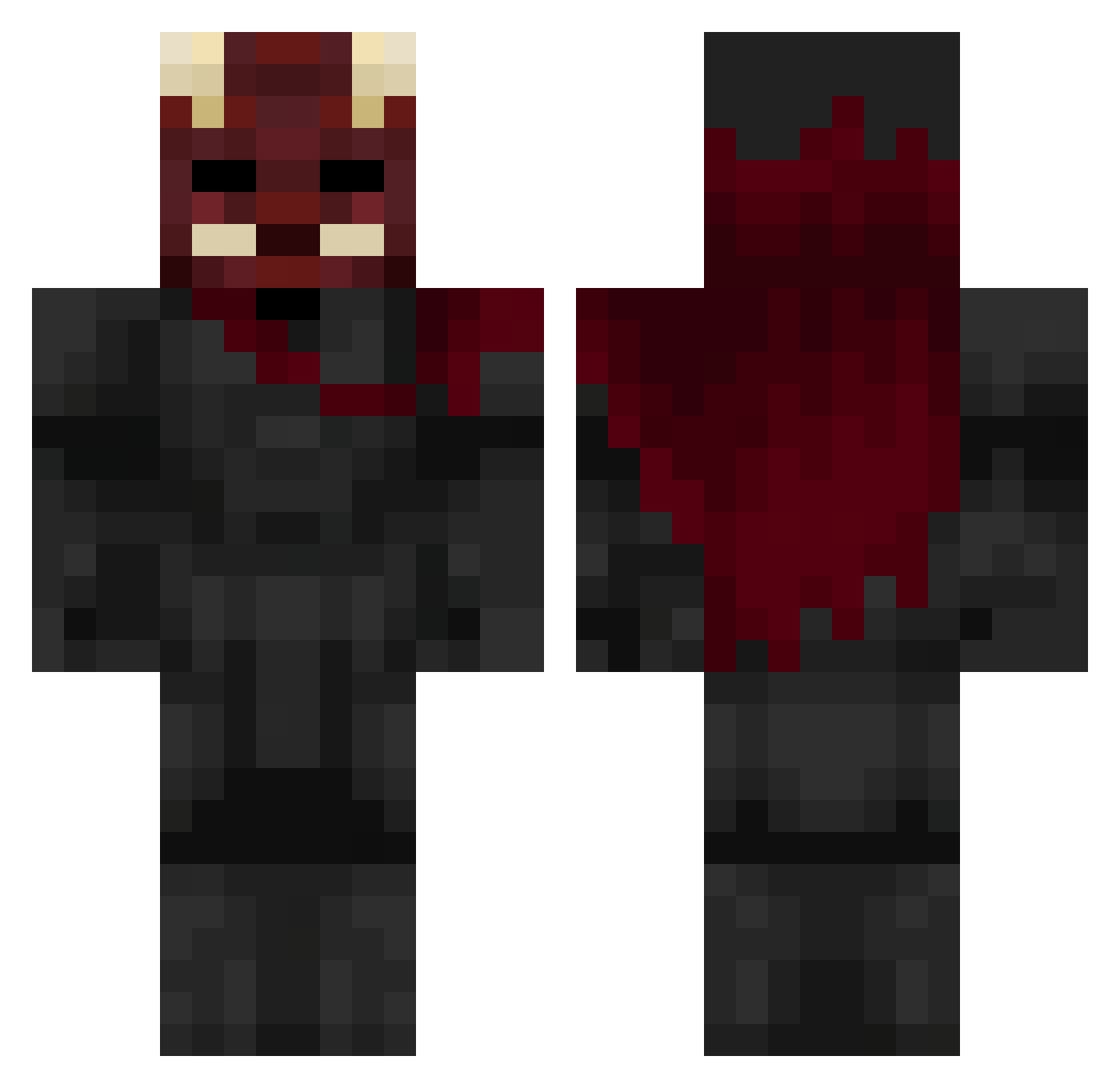 comicks Minecraft skin, front and back view