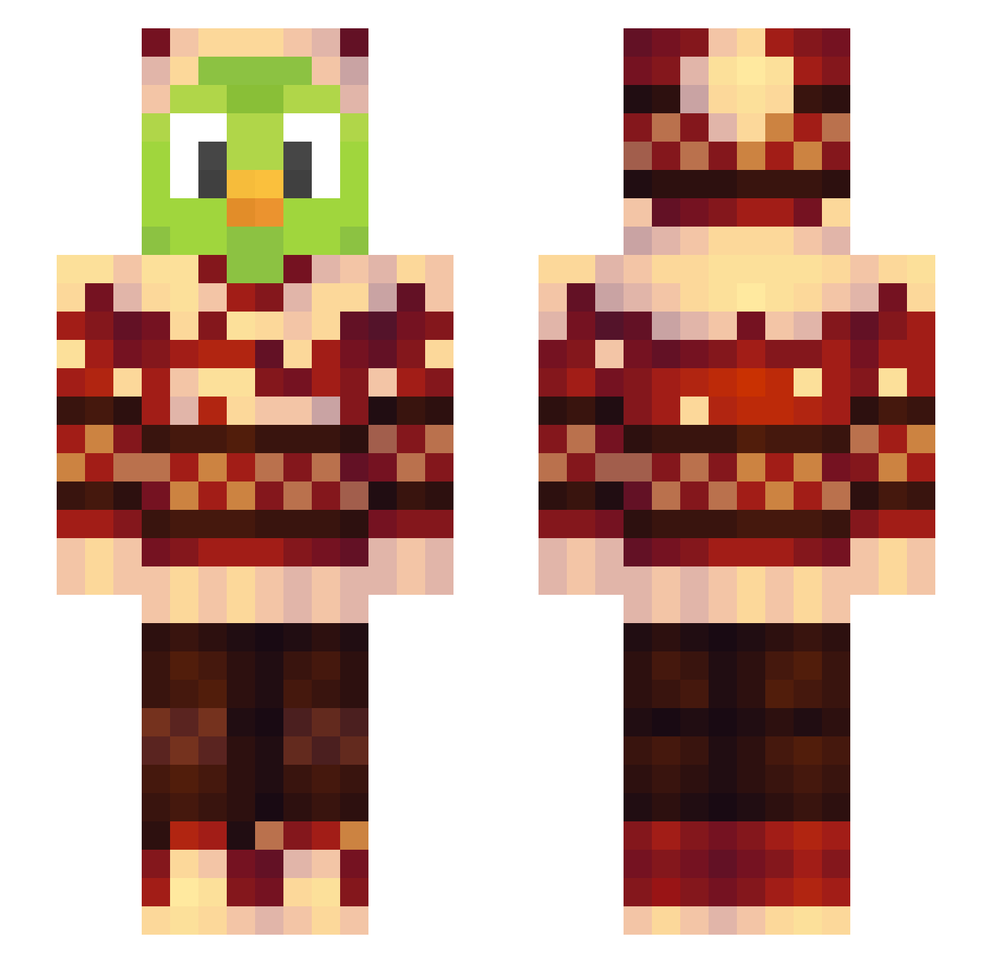 _DiCi Minecraft skin, front and back view