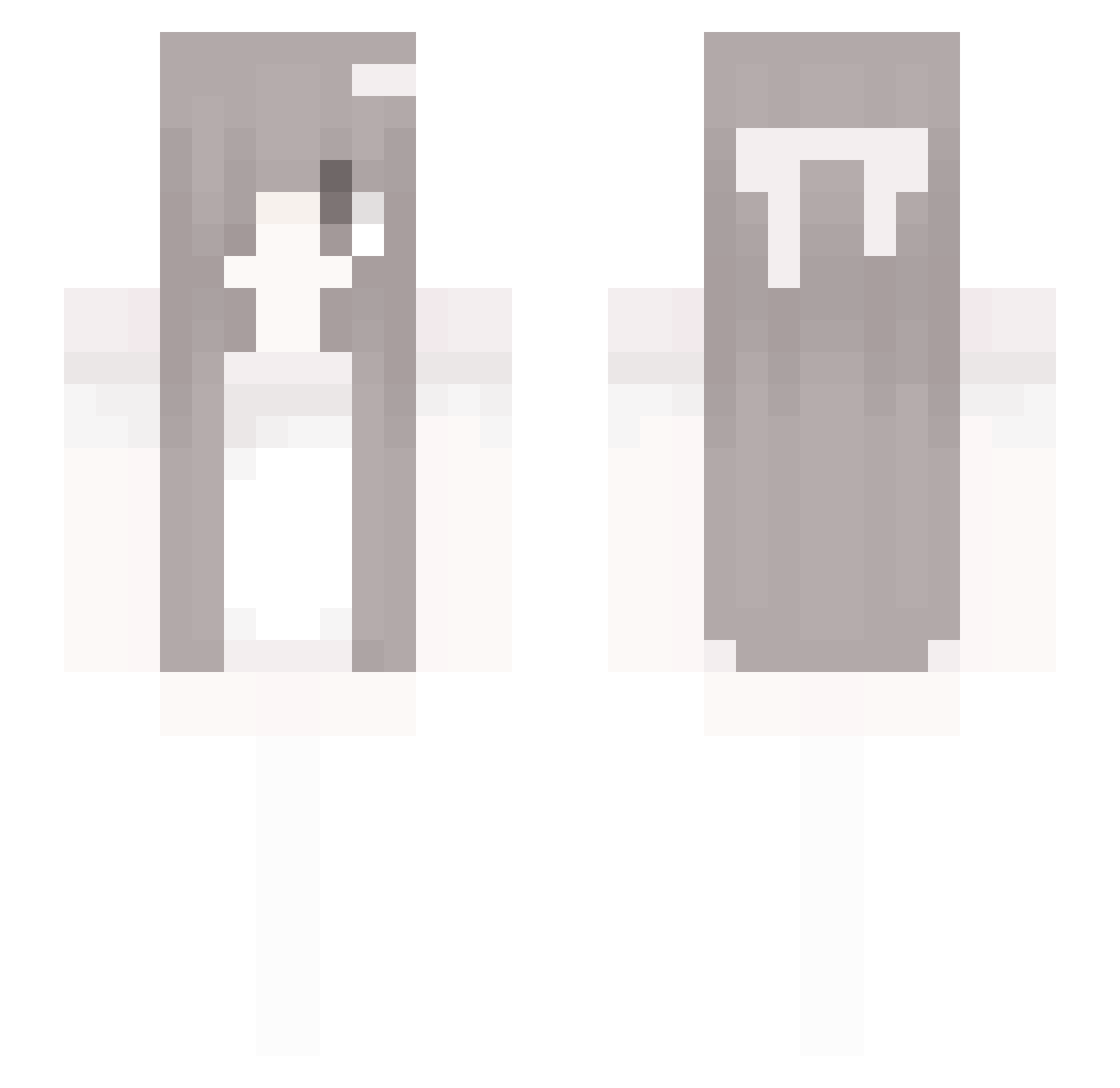 7yxia Minecraft skin, front and back view