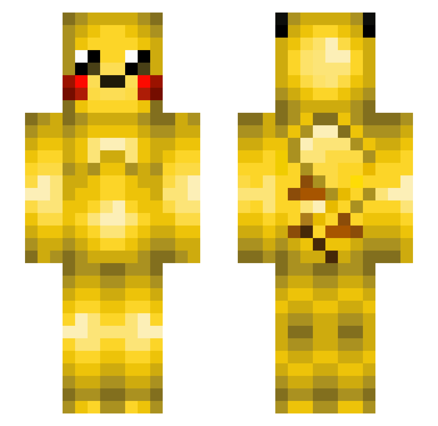 ZyksTheDragon Minecraft skin, front and back view