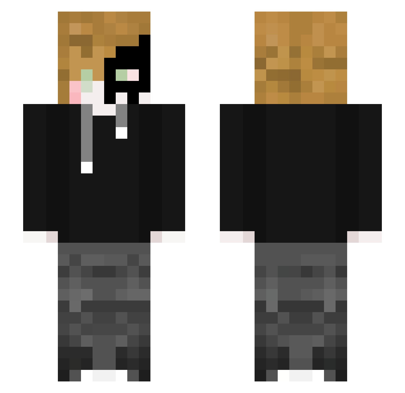 suloriese Minecraft skin, front and back view