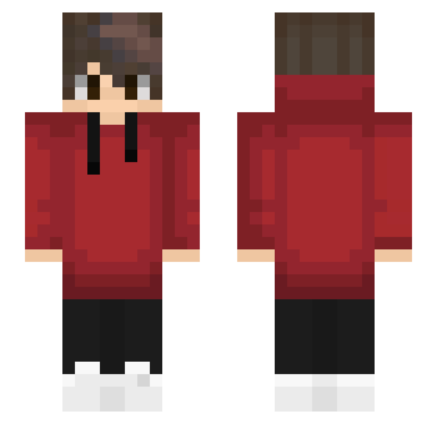 ThatRedMCGuy_YT Minecraft skin, front and back view