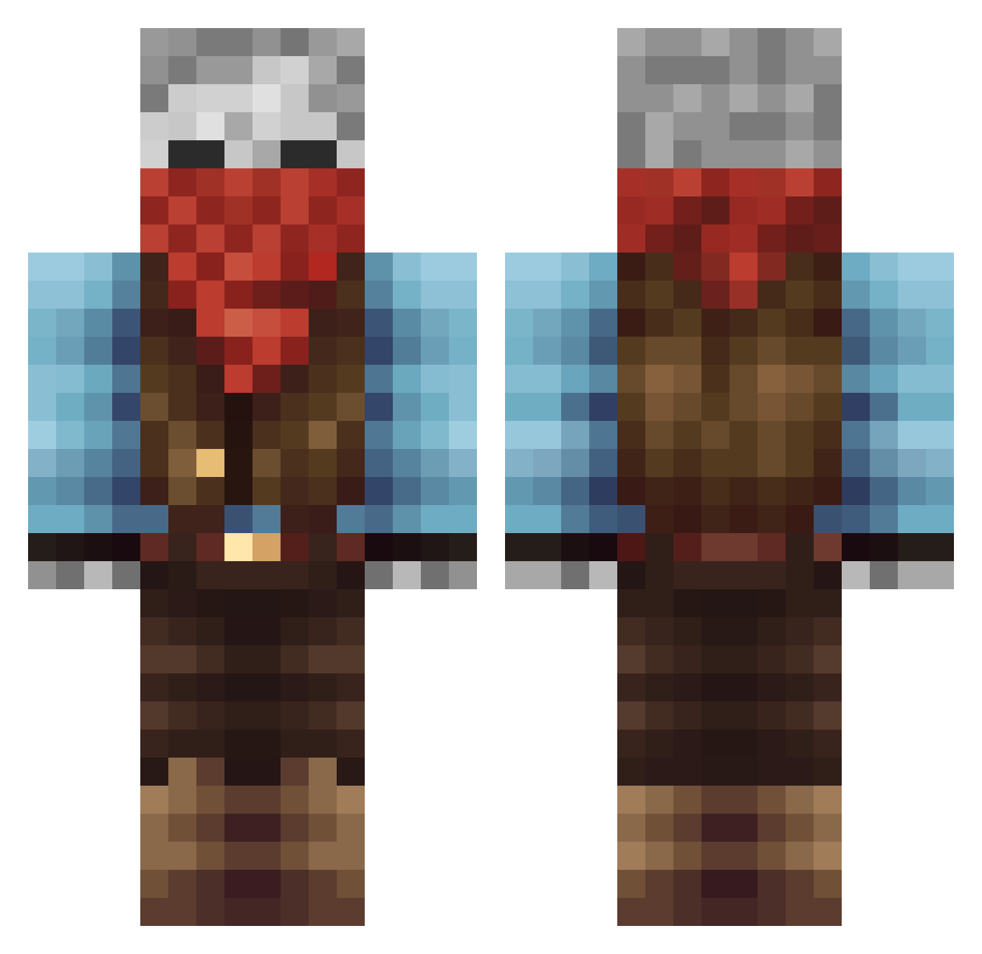 DaN1__ Minecraft skin, front and back view