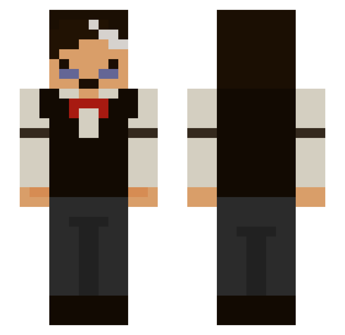 Maximillian30 Minecraft skin, front and back view