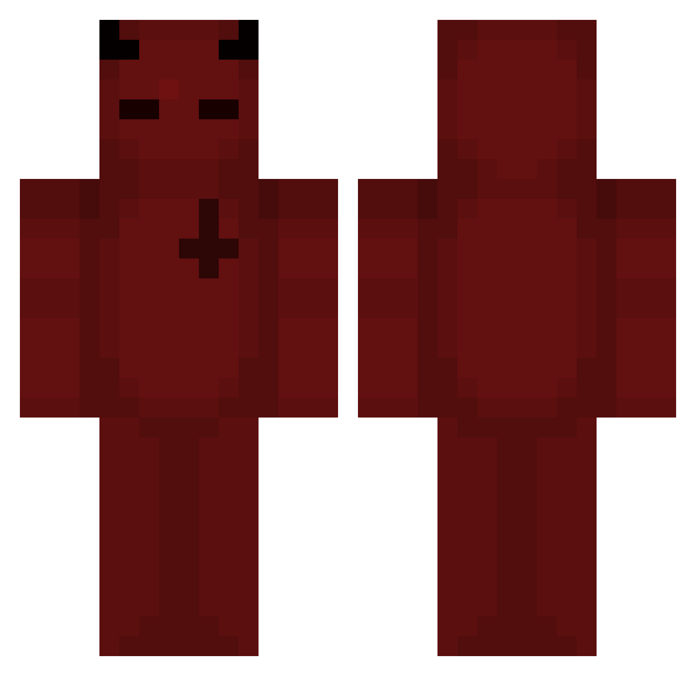 trashes Minecraft skin, front and back view