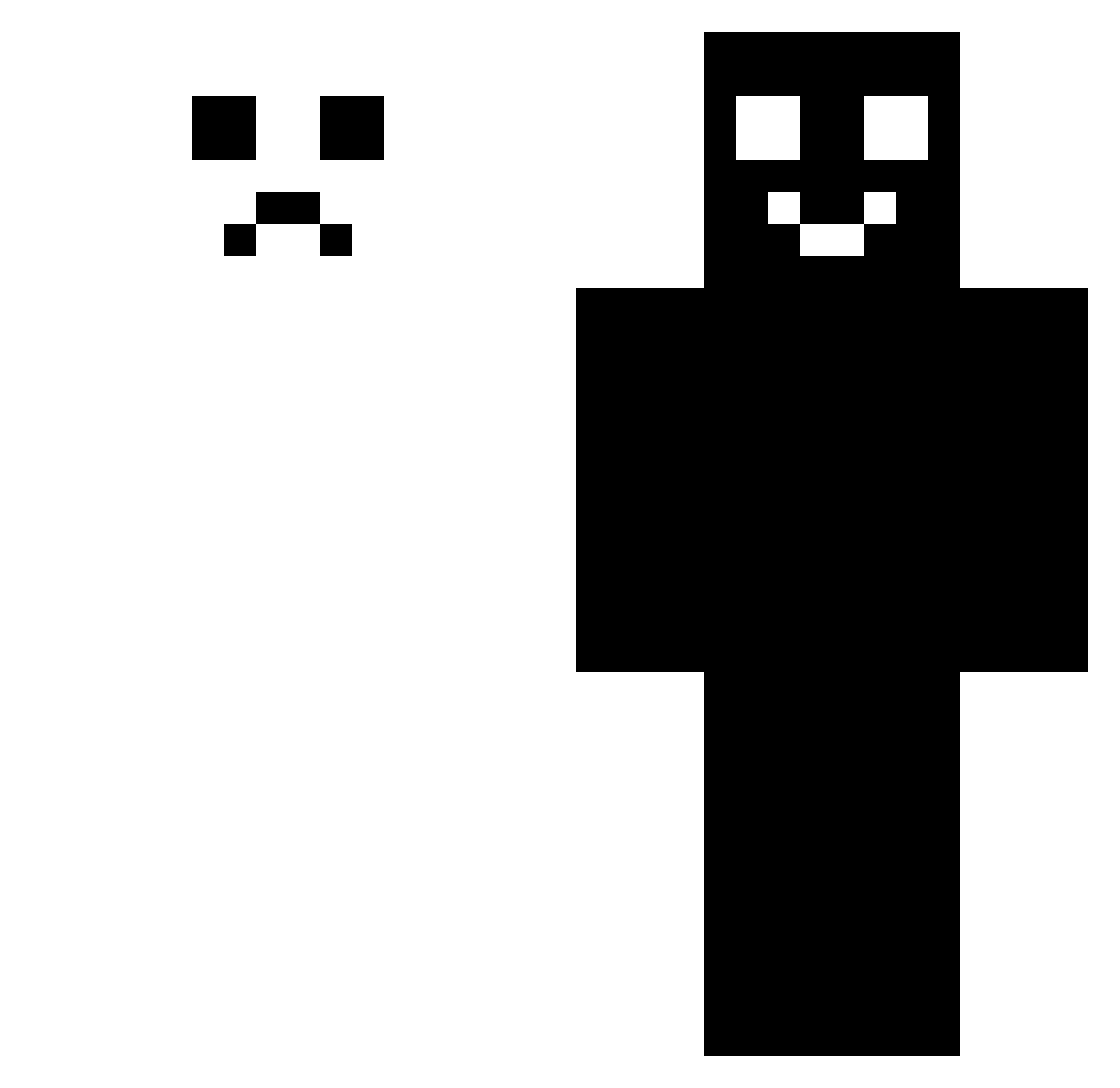 LeastEast Minecraft skin, front and back view
