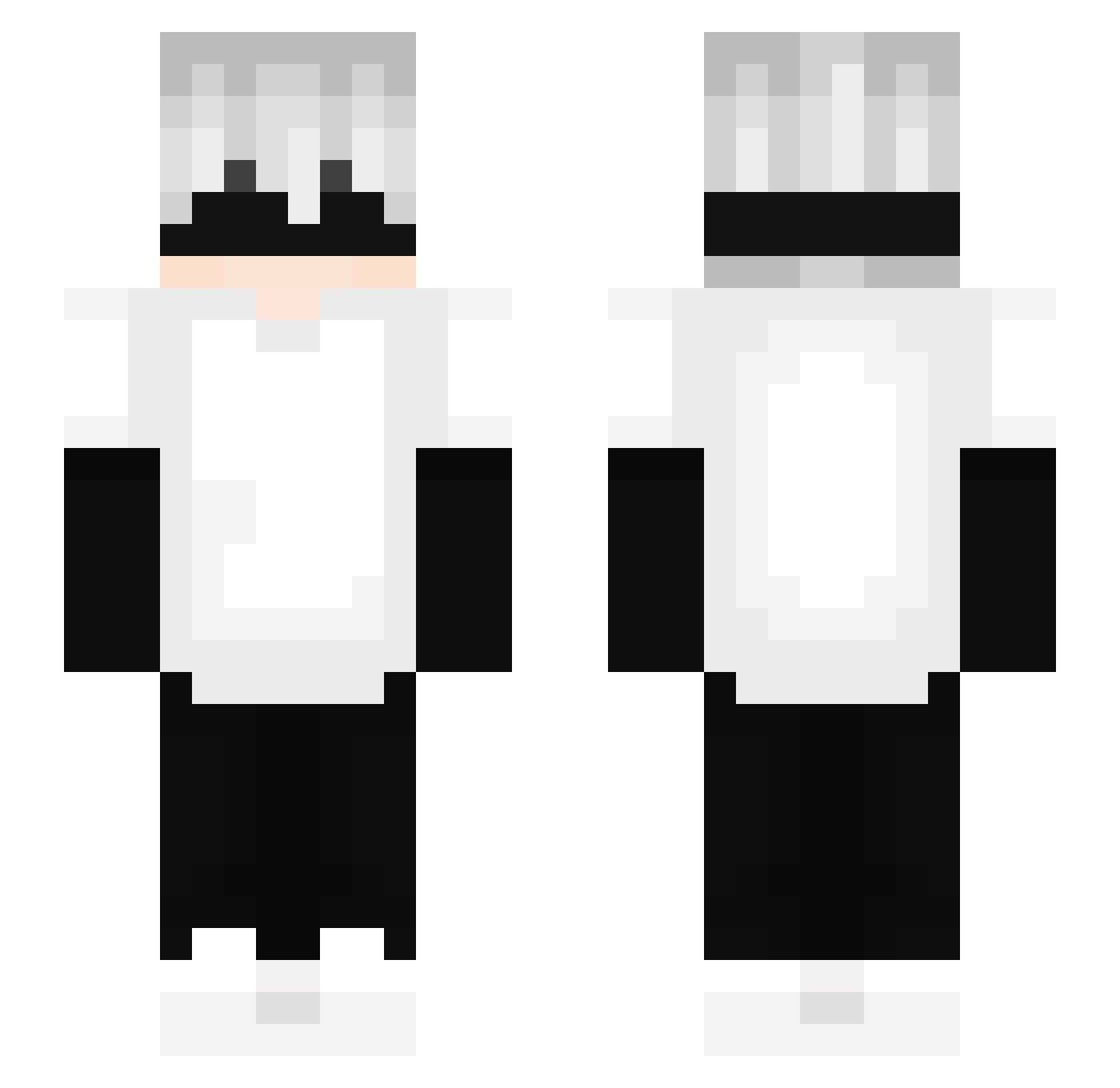 Punkazy Minecraft skin, front and back view