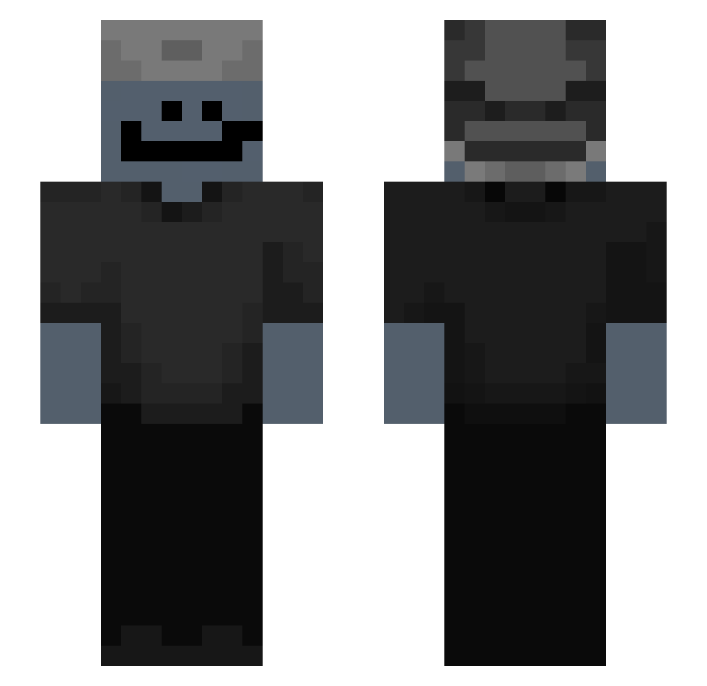 Nekaio Minecraft skin, front and back view