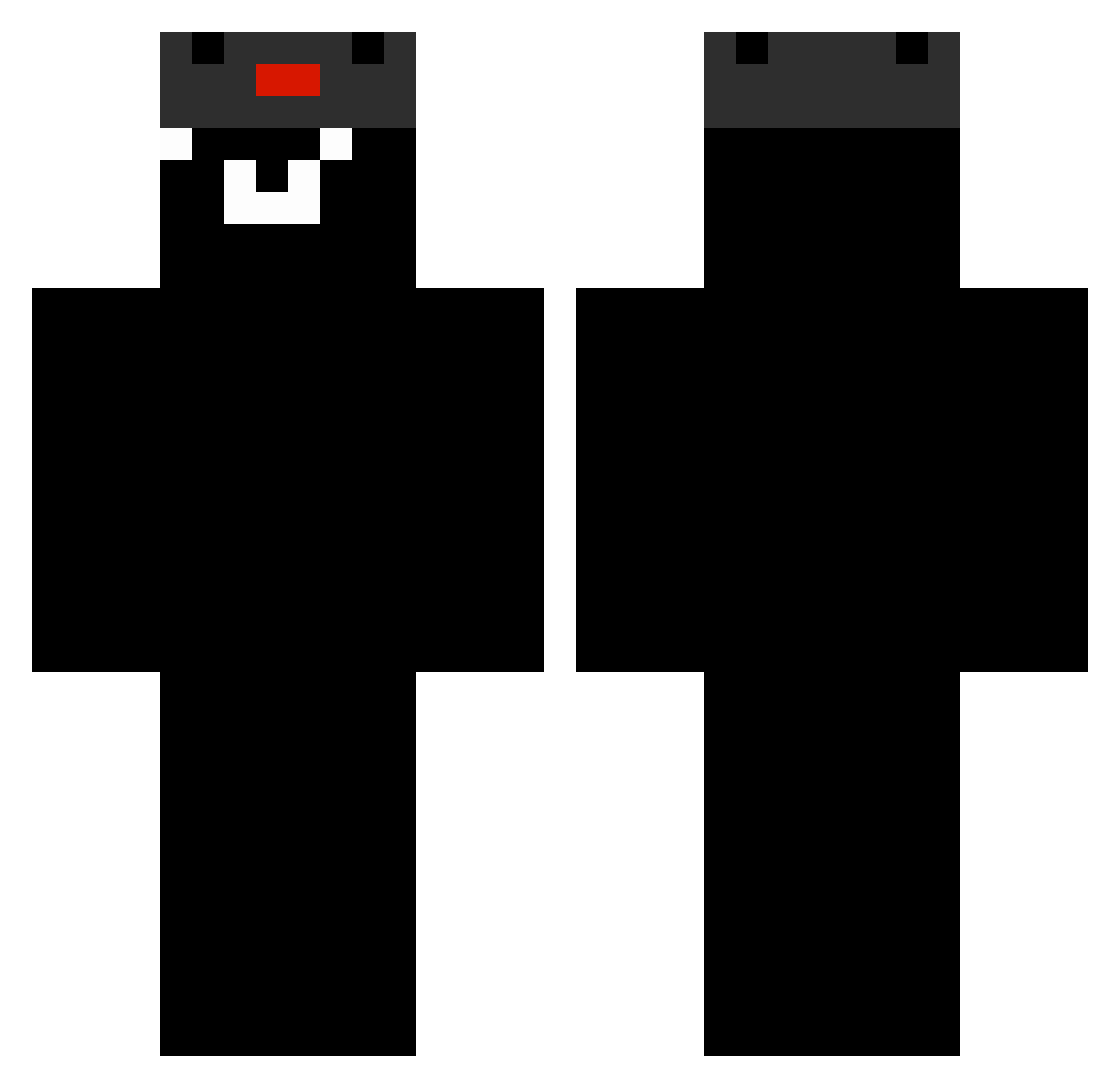 TranquillNoob Minecraft skin, front and back view