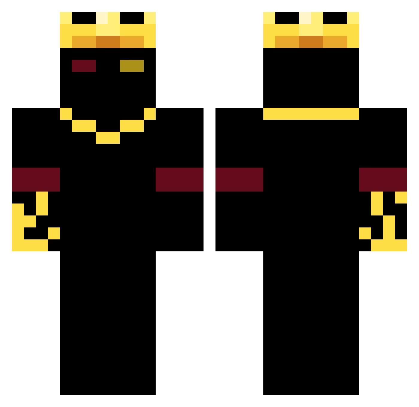 Jubebeee Minecraft skin, front and back view