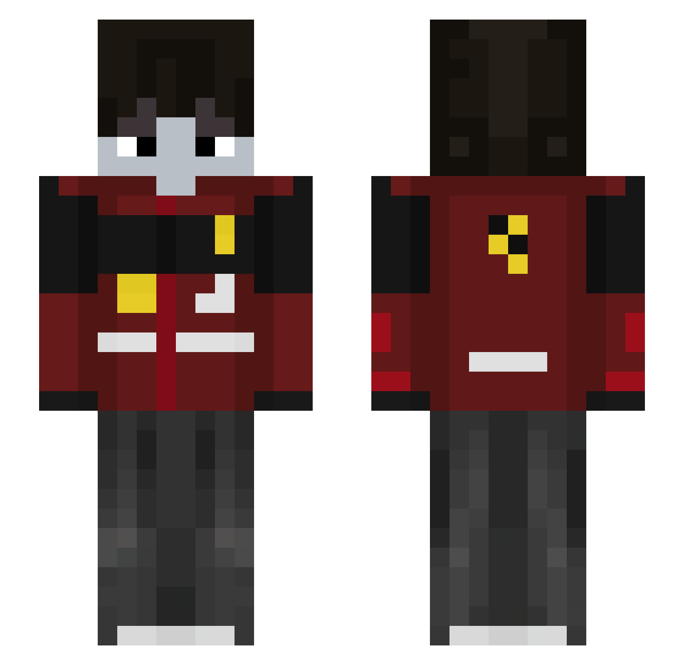 Anilo_ Minecraft skin, front and back view