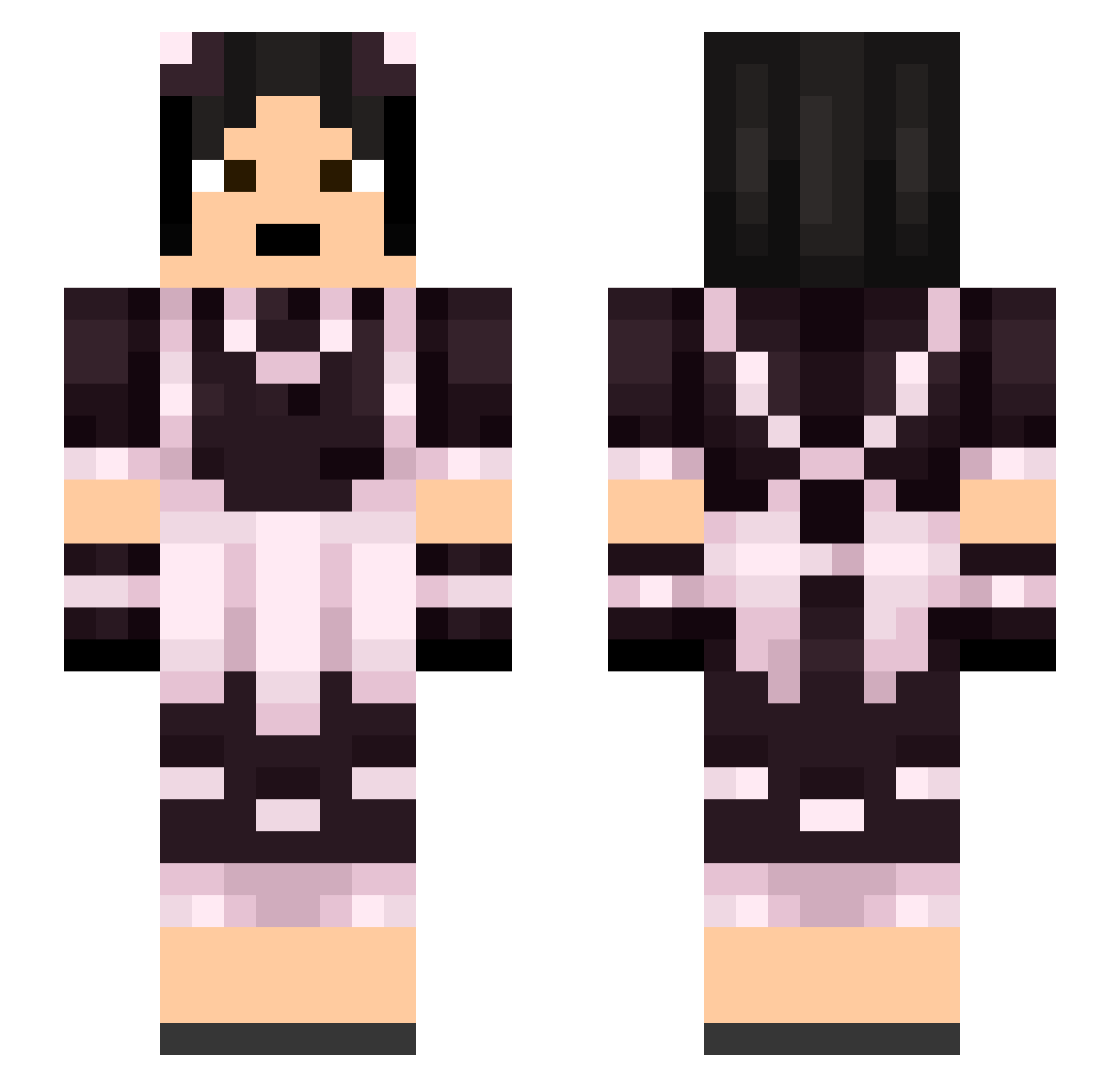 wildsandwic Minecraft skin, front and back view