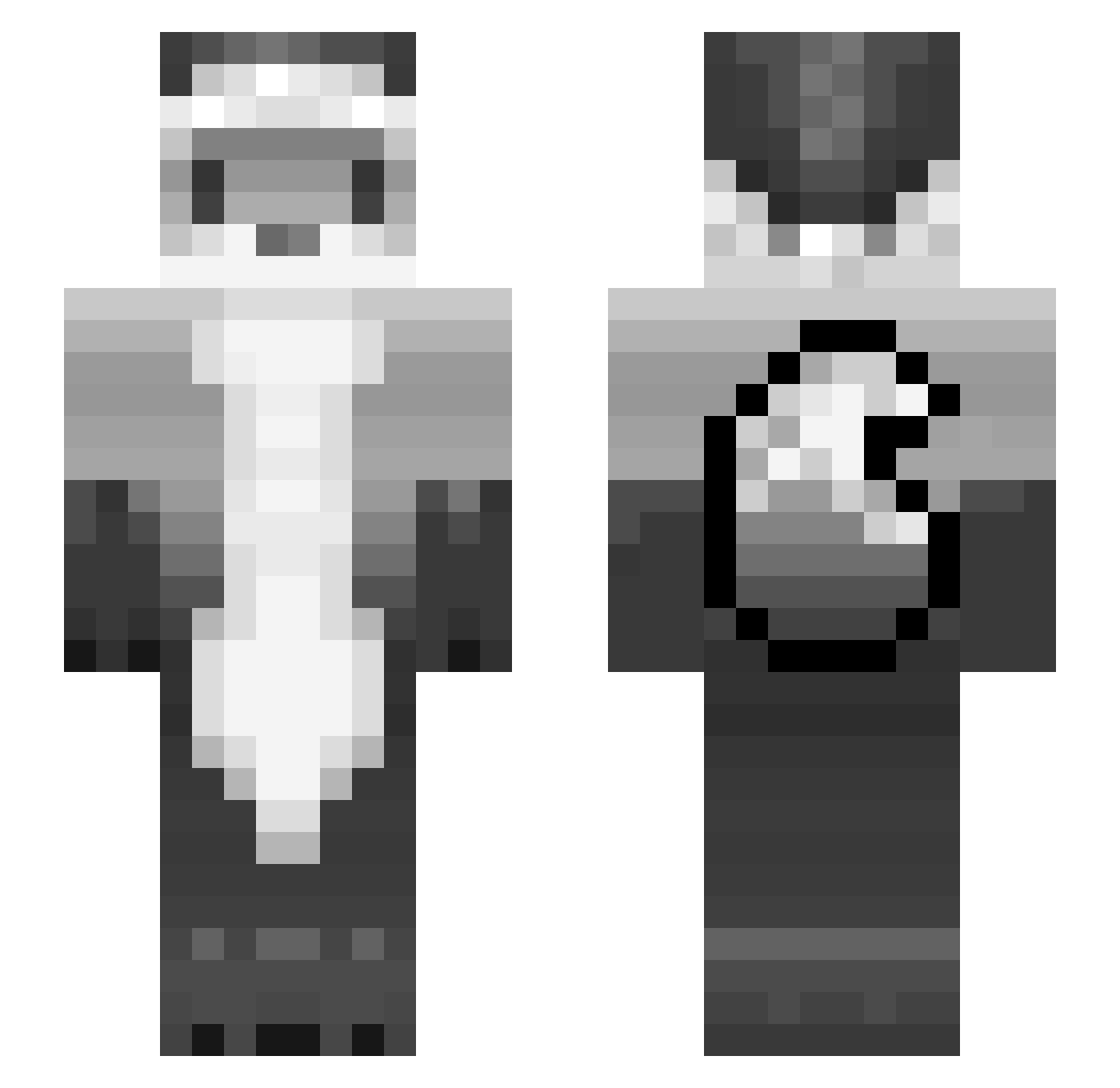 NYANLOL101 Minecraft skin, front and back view