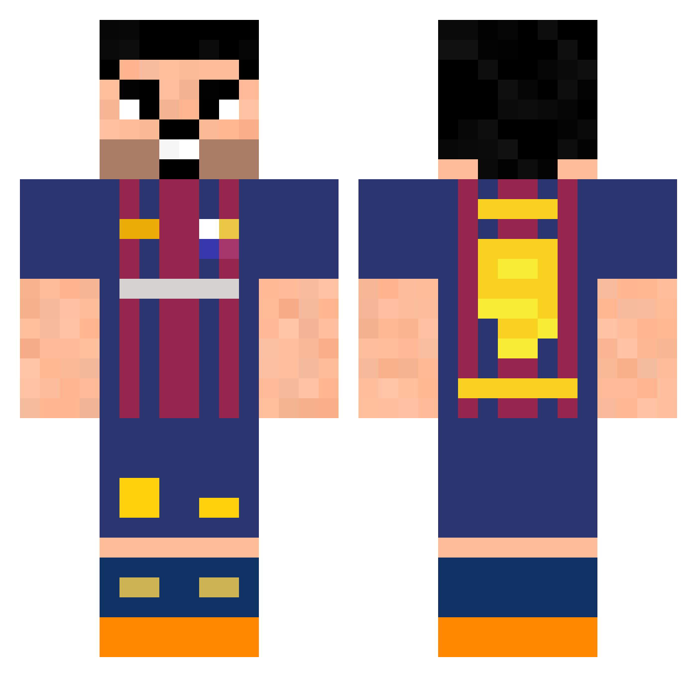 Muuk_ Minecraft skin, front and back view